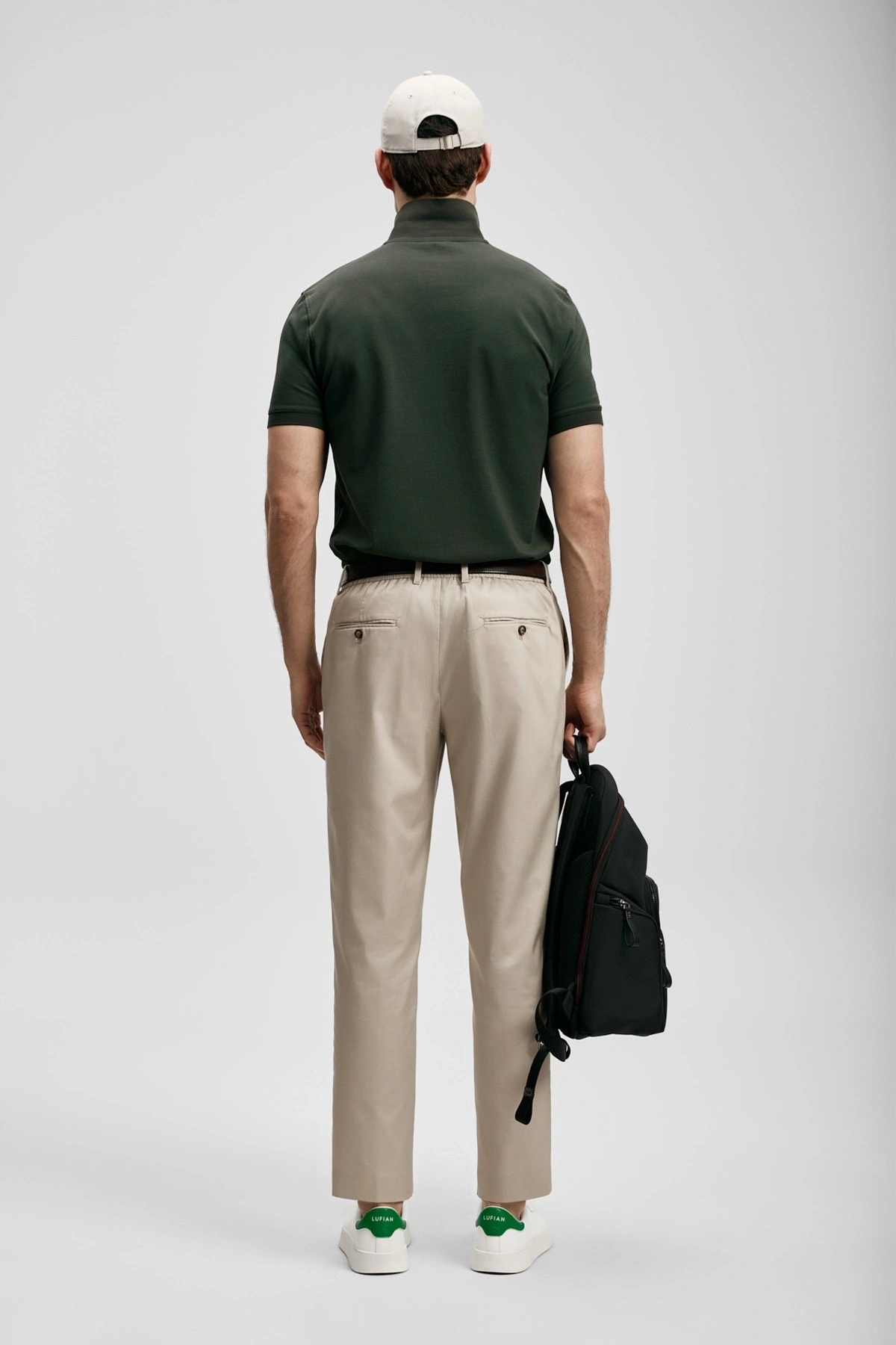 Lufian Brady Smart Erkek Polo Yaka Tişört Erkek Tişort HAKİ