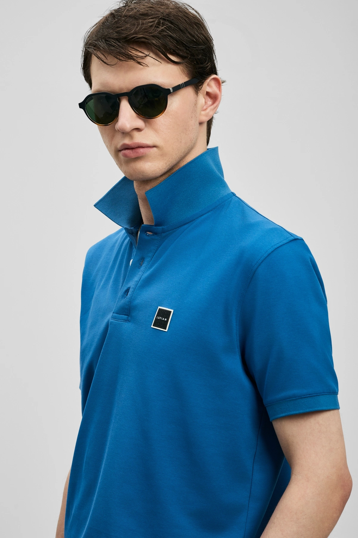 Lufian Carter Smart Erkek Polo Tişört Mavi