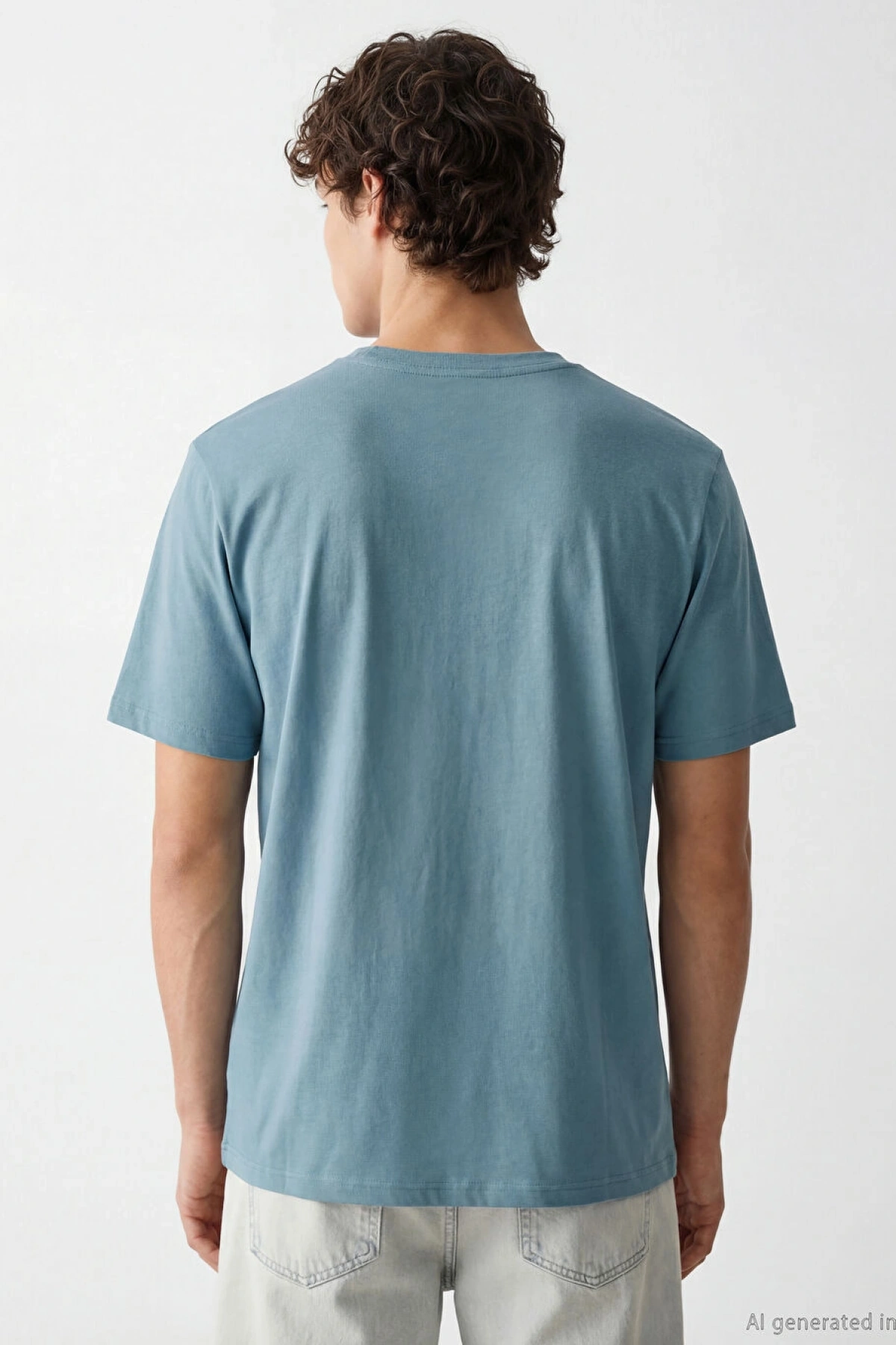 XSIDE Mavi Istanbul Baskılı Bisiklet Yaka Erkek Tişört