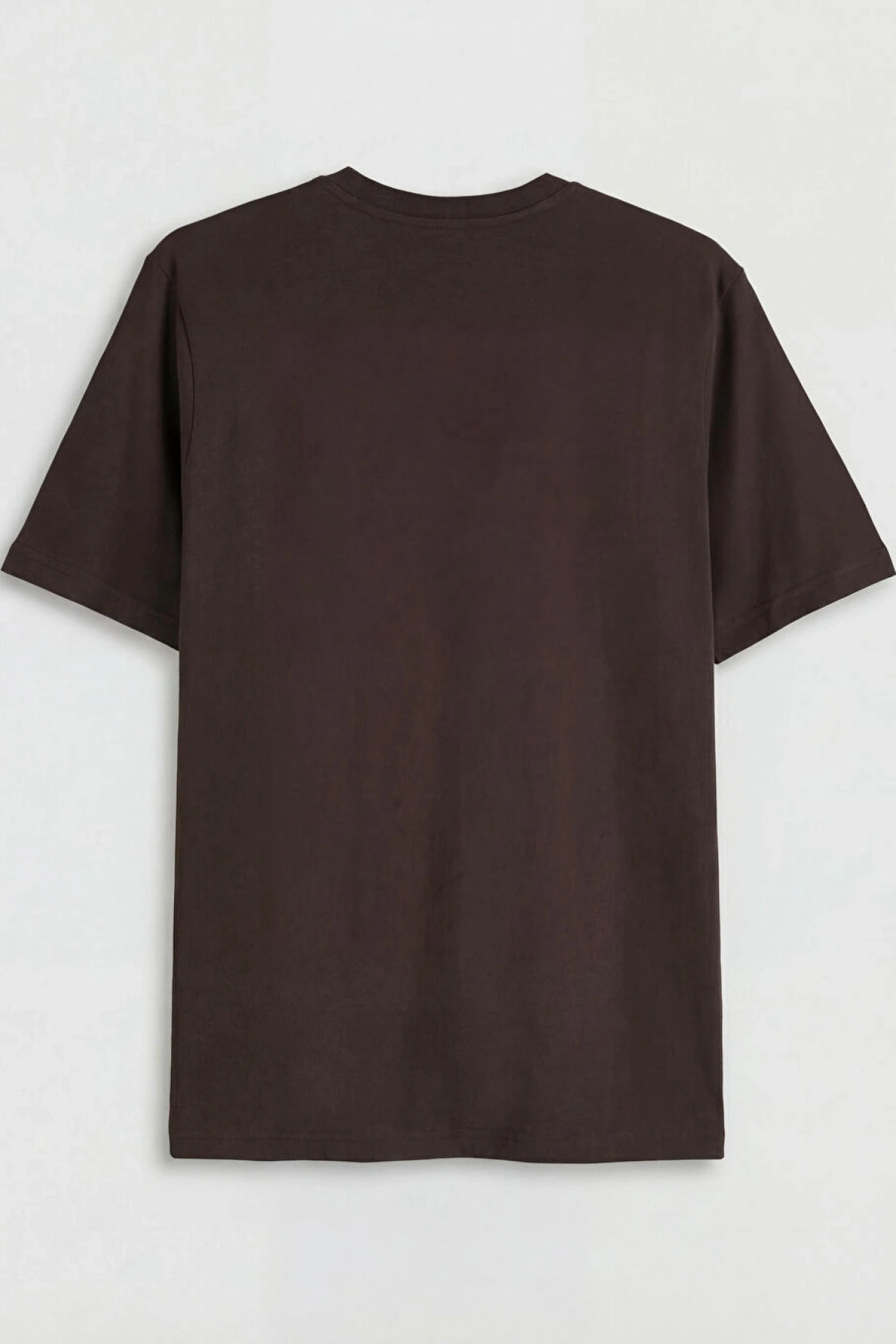 LCWAIKIKI Classic Kahverengi Bisiklet Yaka Baskılı Penye Erkek Tişört