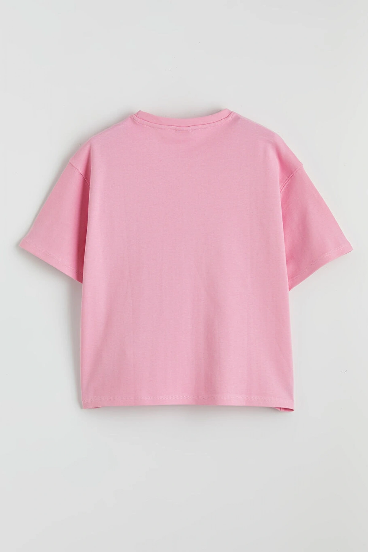 LCW Kids Pembe Bisiklet Yaka Kız Çocuk Tişört Ve Eşofman Altı