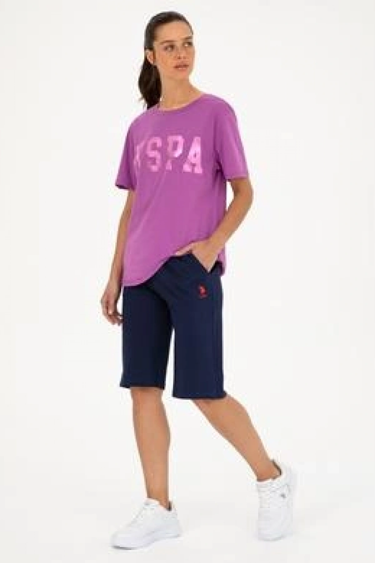 U.S.POLO Kadın Lacivert Örme Şort