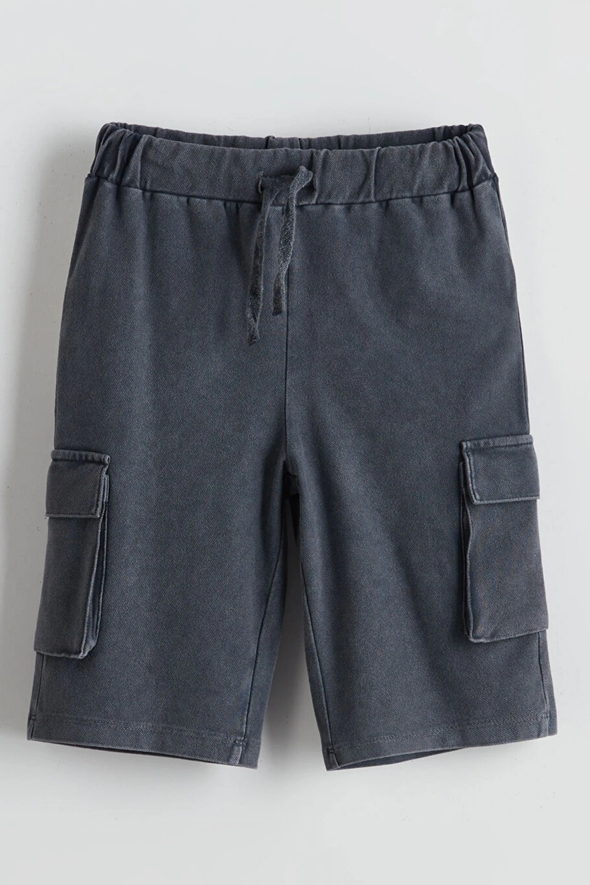 LCW Kids Antrasit Beli Lastikli Cepli Erkek Çocuk Şort