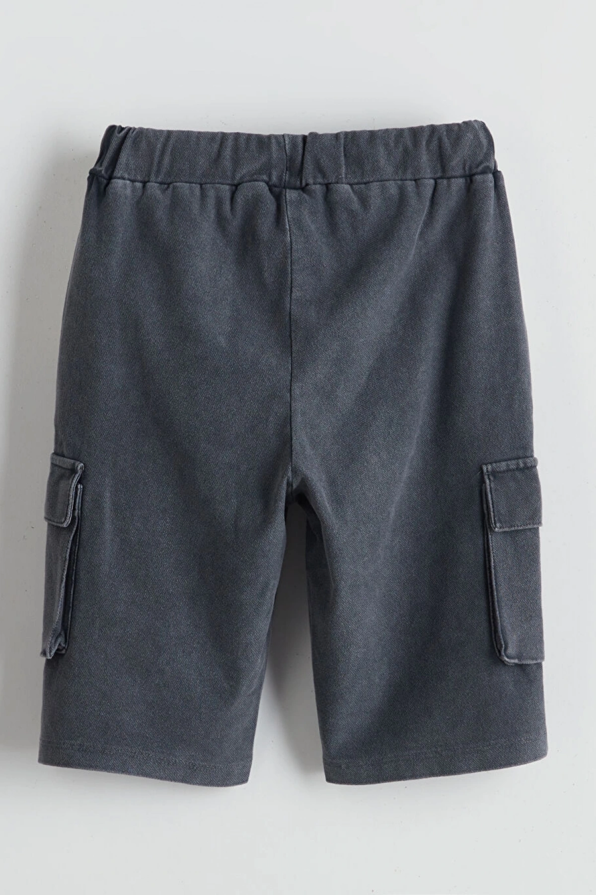 LCW Kids Antrasit Beli Lastikli Cepli Erkek Çocuk Şort