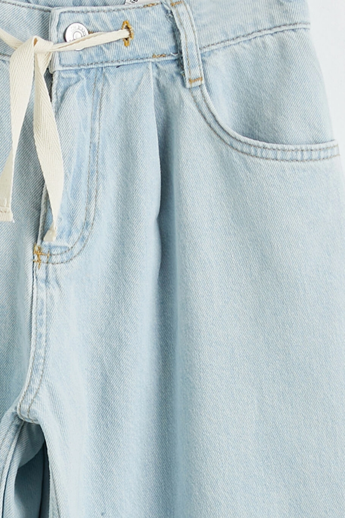 LCW Kids Indigo Baggy Fit Kız Çocuk Jean Pantolon