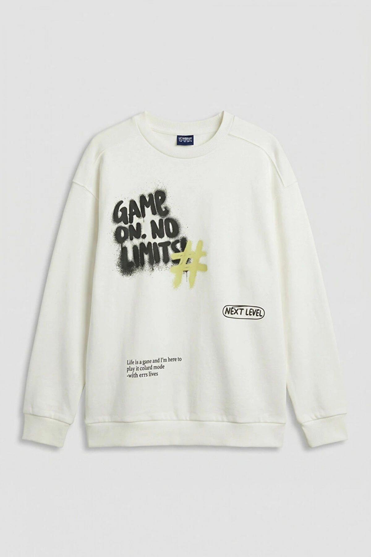 LCW Kids Ekru Baskılı Erkek Çocuk Sweatshirt