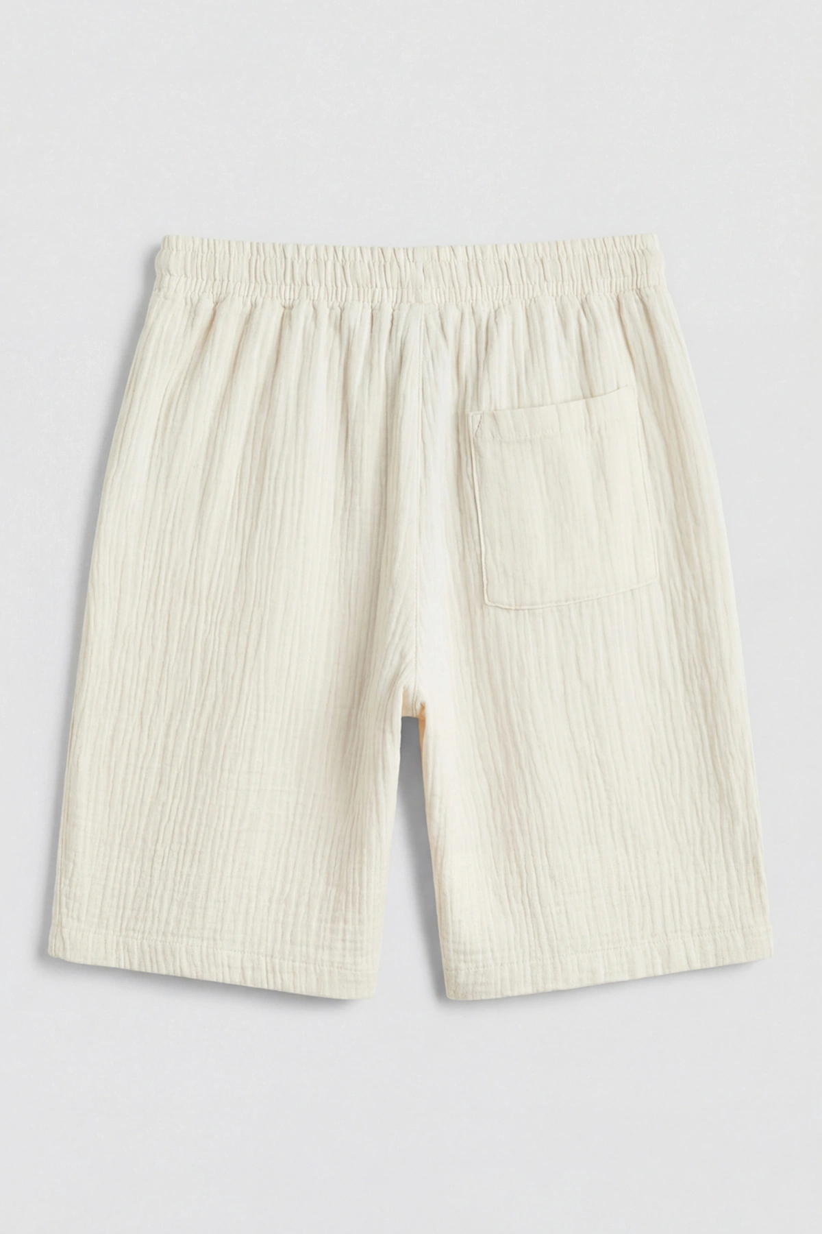 LCW Kids Bej Beli Lastikli Erkek Çocuk Müslin Şort