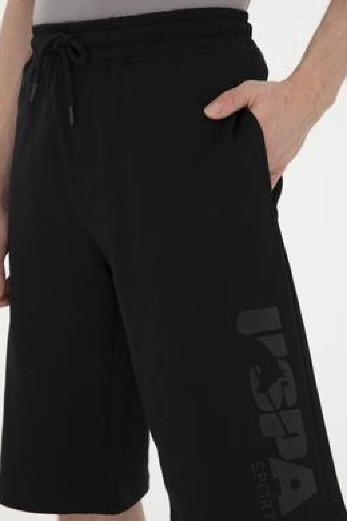 U.S.POLO Erkek Siyah Örme Şort