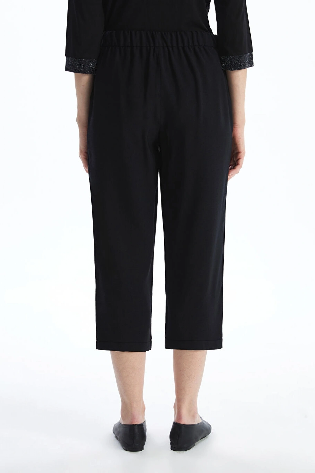 LCW Grace Siyah Beli Lastikli Kadın Kapri