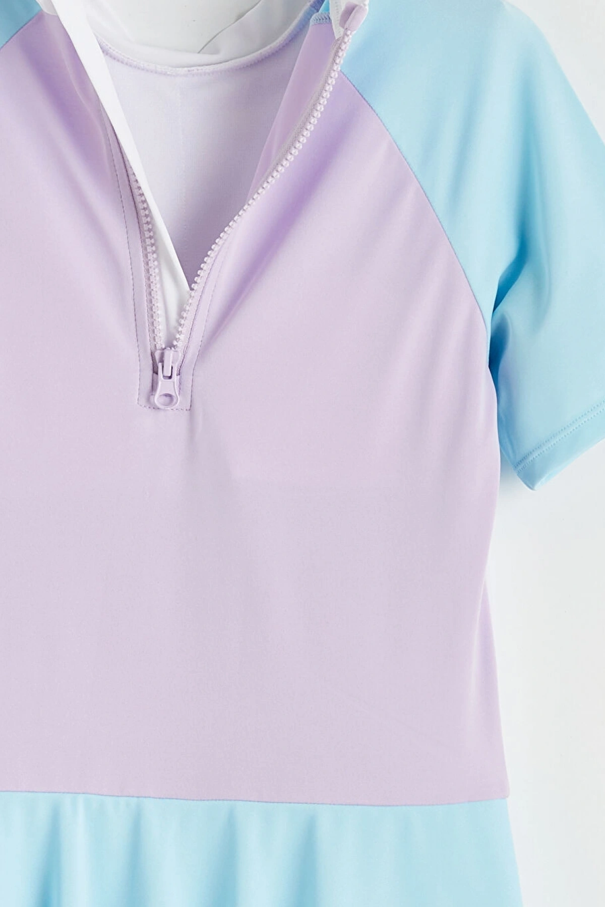 LCW Kids Mavi Baskılı Kız Çocuk Mayo