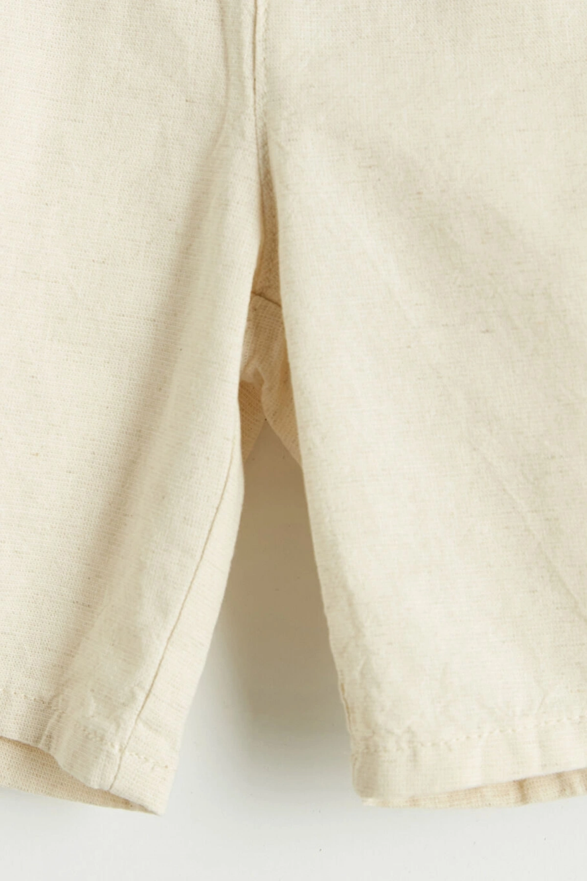 LCW Kids Bej Beli Lastikli Keten Karışımlı Erkek Çocuk Şort