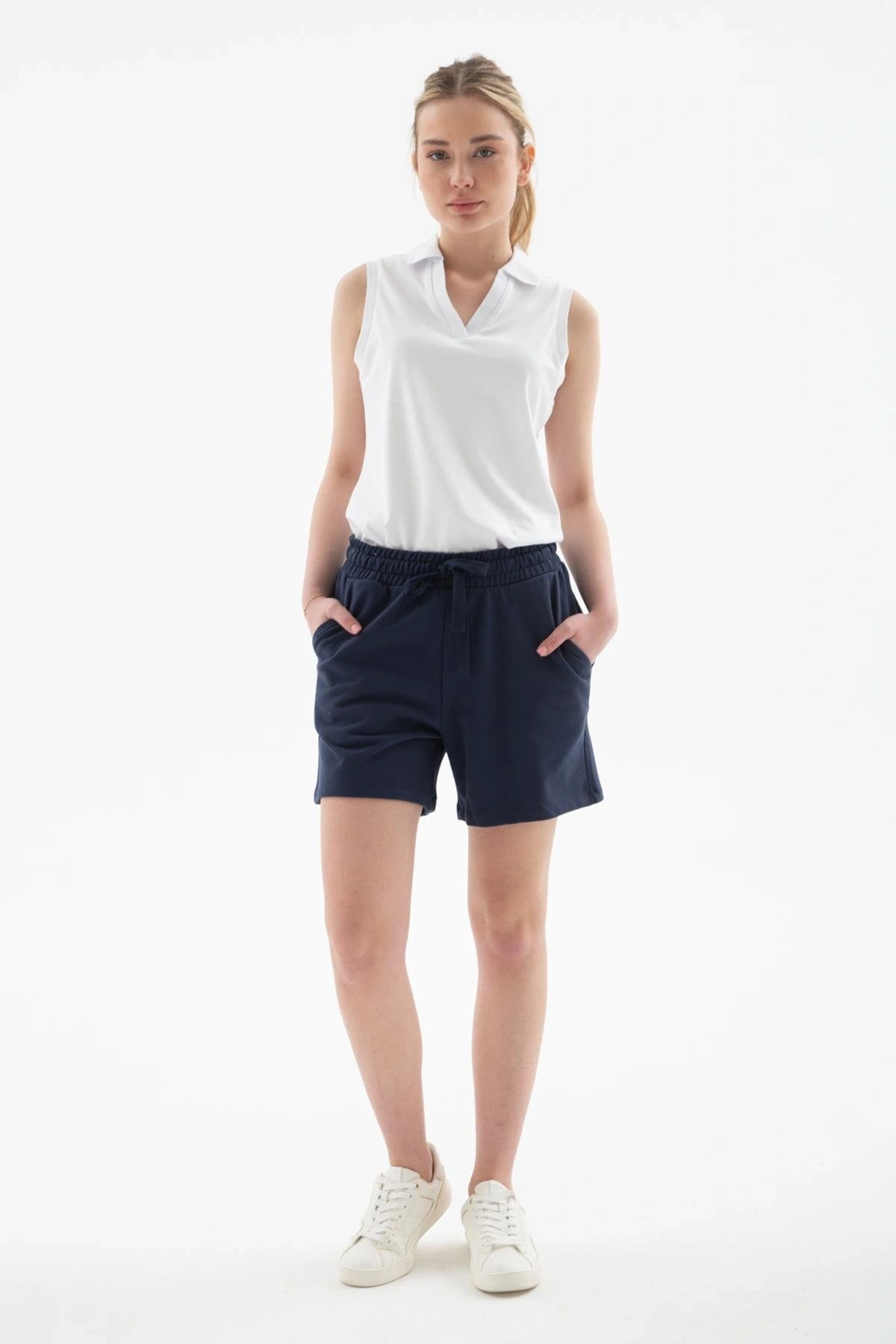 Fashion Friends Rahat Lastikli Şort Lacivert