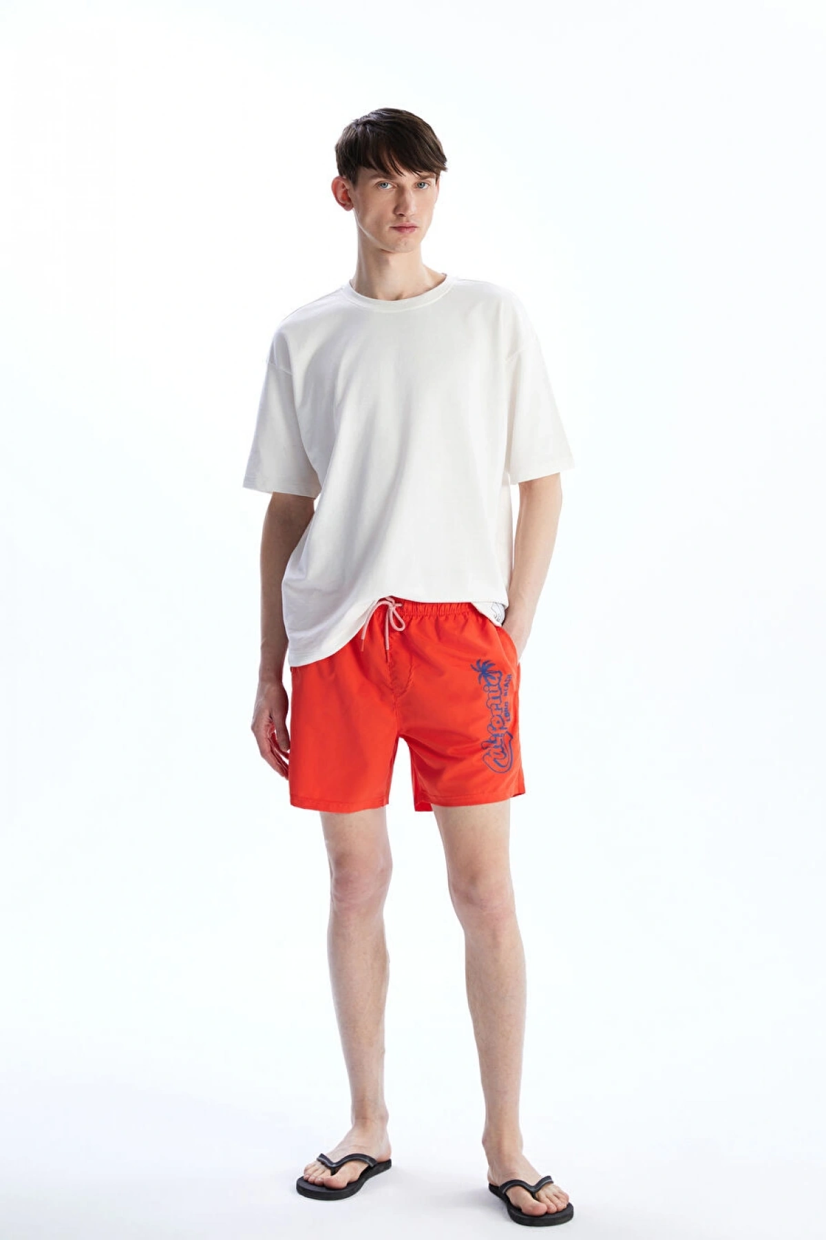 XSIDE Kısa Boy Baskılı Erkek Deniz Şortu