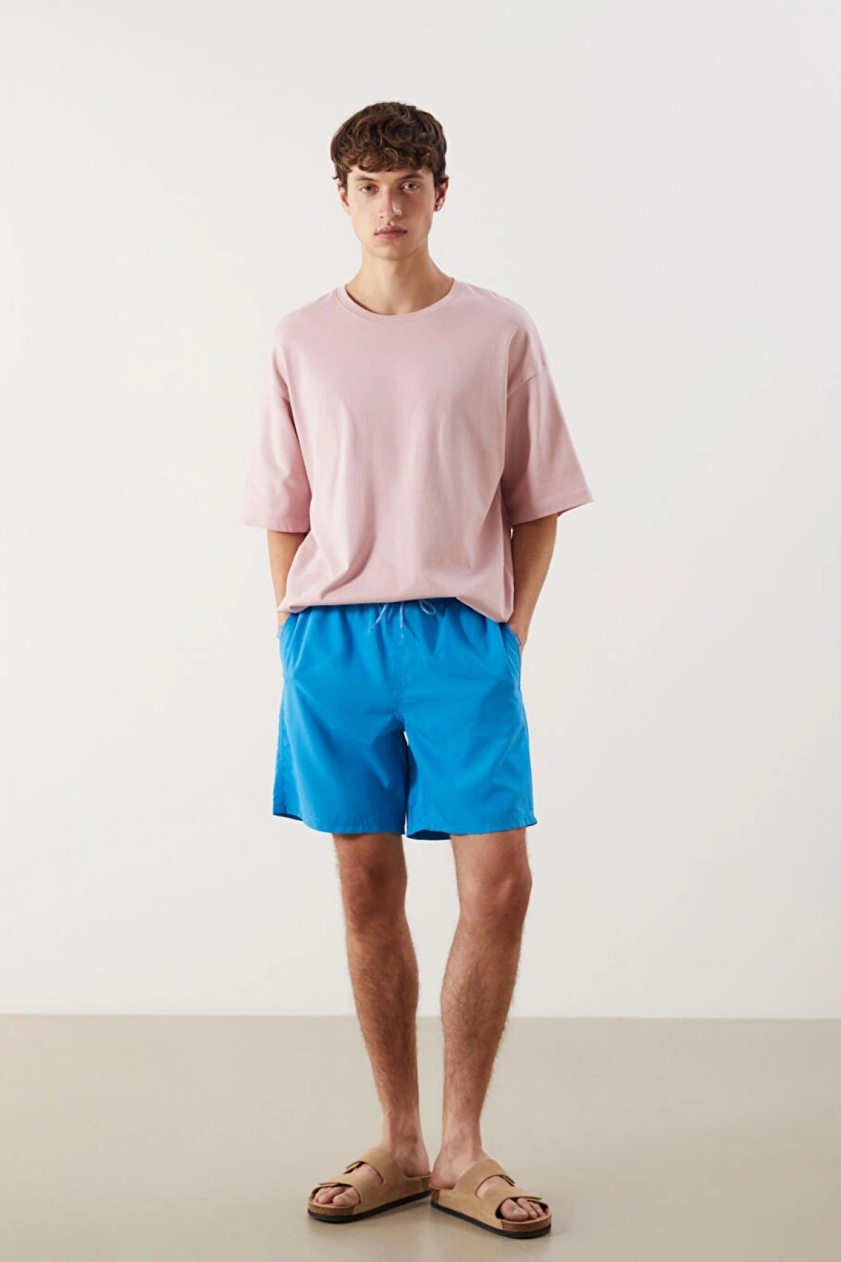 LCW SWIMWEAR Diz Hizası Boy Basic Erkek Deniz Şortu