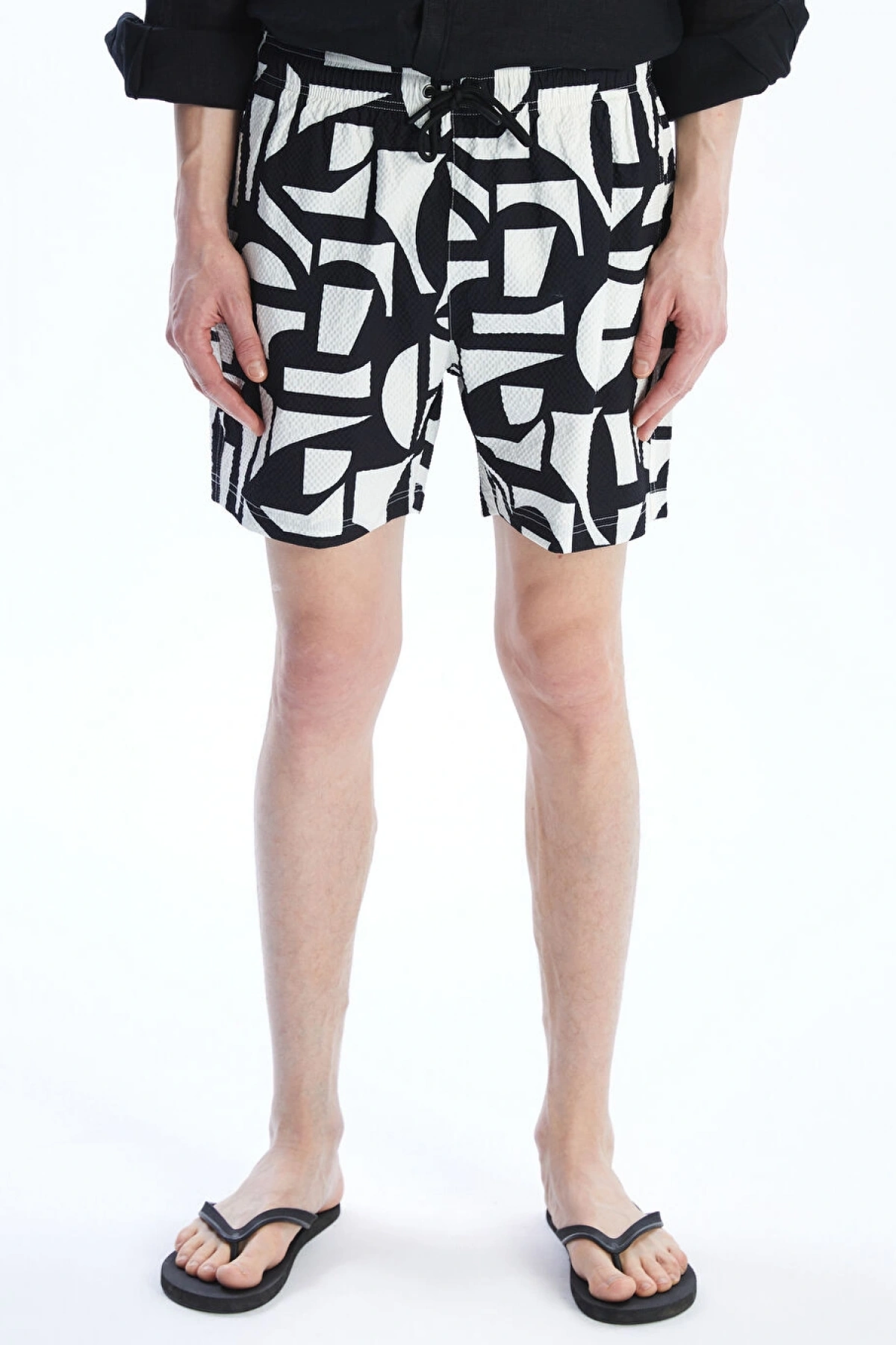 XSIDE Kısa Boy Desenli Erkek Deniz Şortu