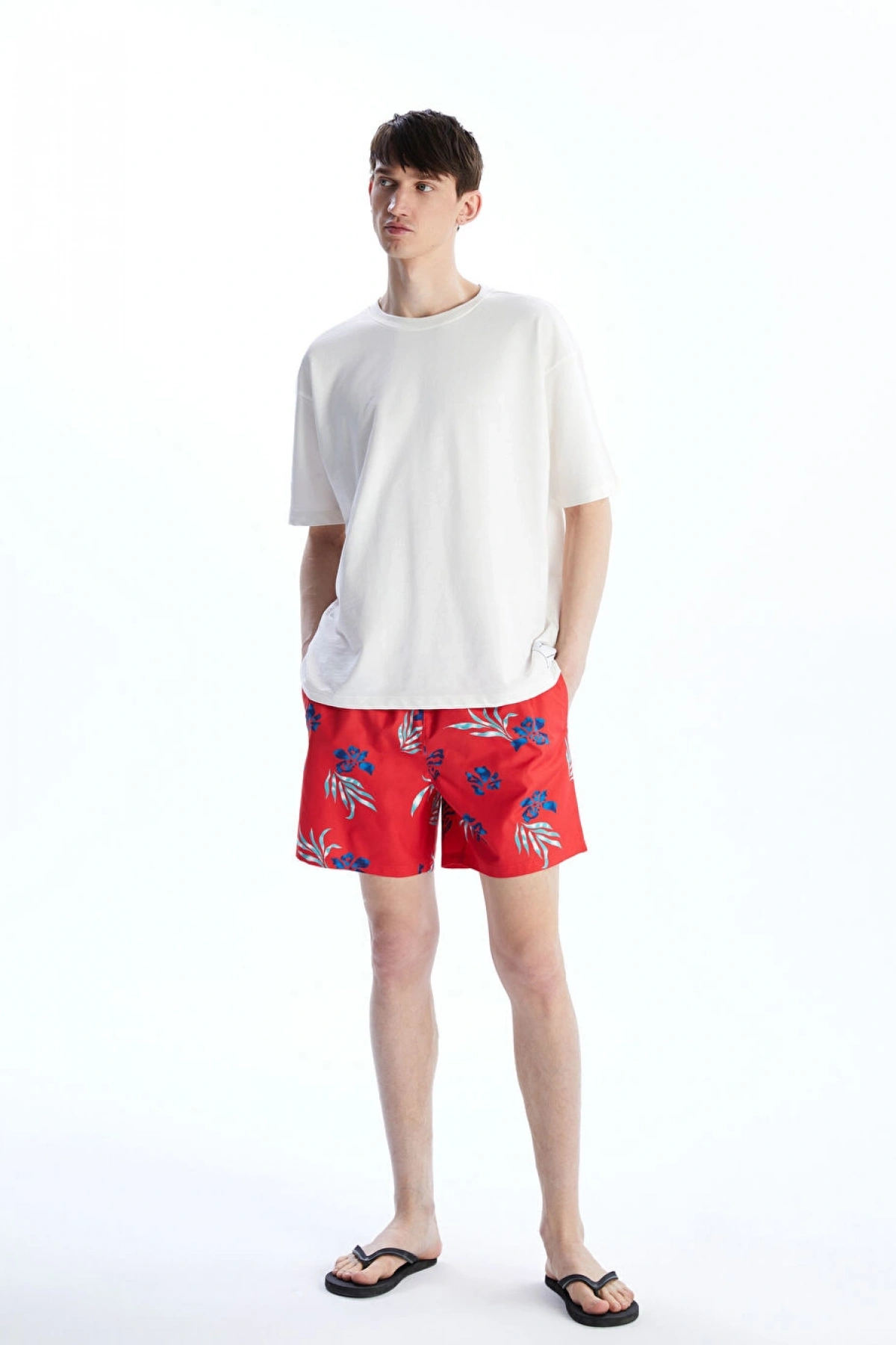 XSIDE Mercan Kısa Boy Desenli Erkek Deniz Şortu