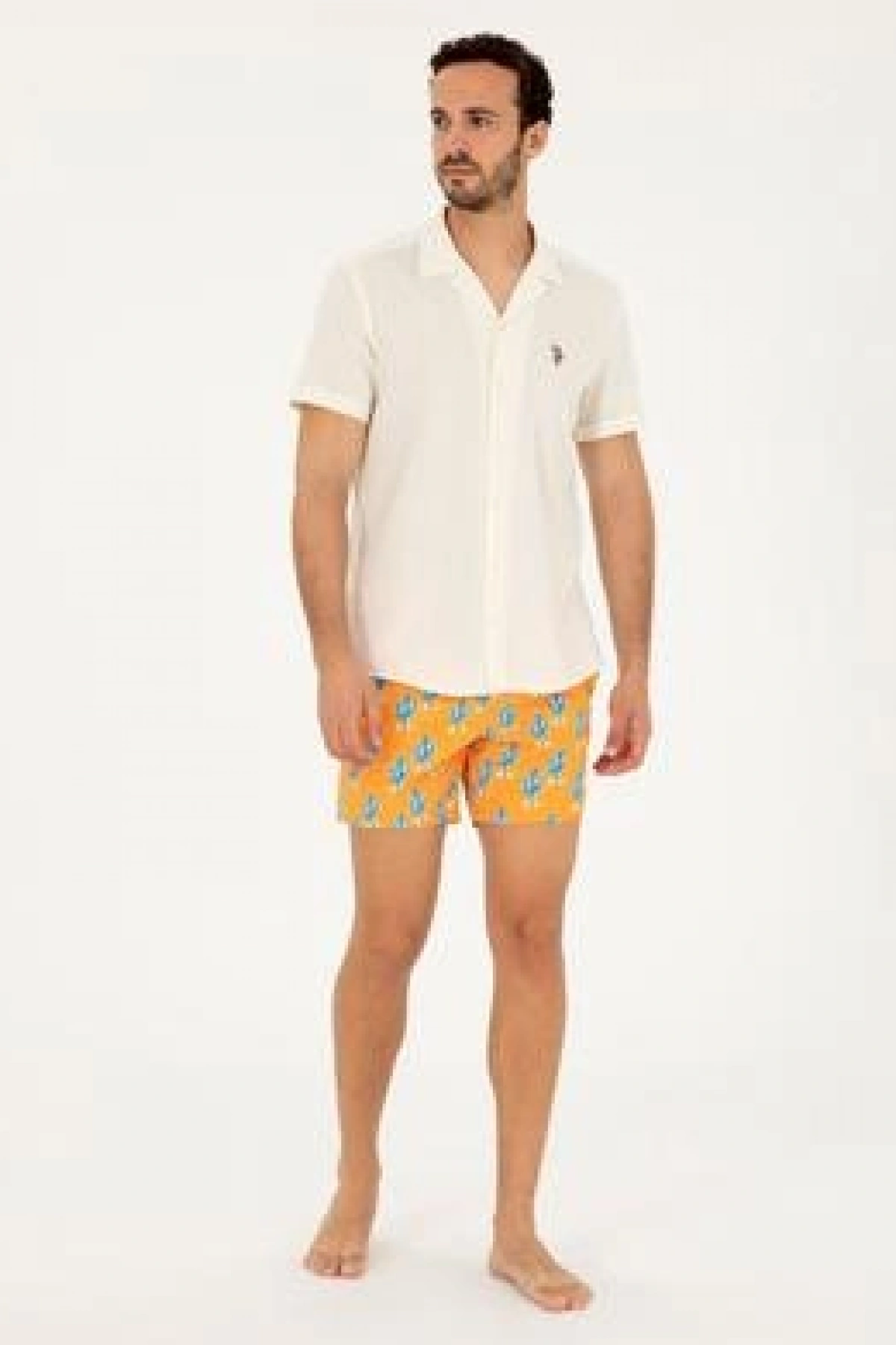 U.S.POLO Erkek Turuncu Deniz Şortu