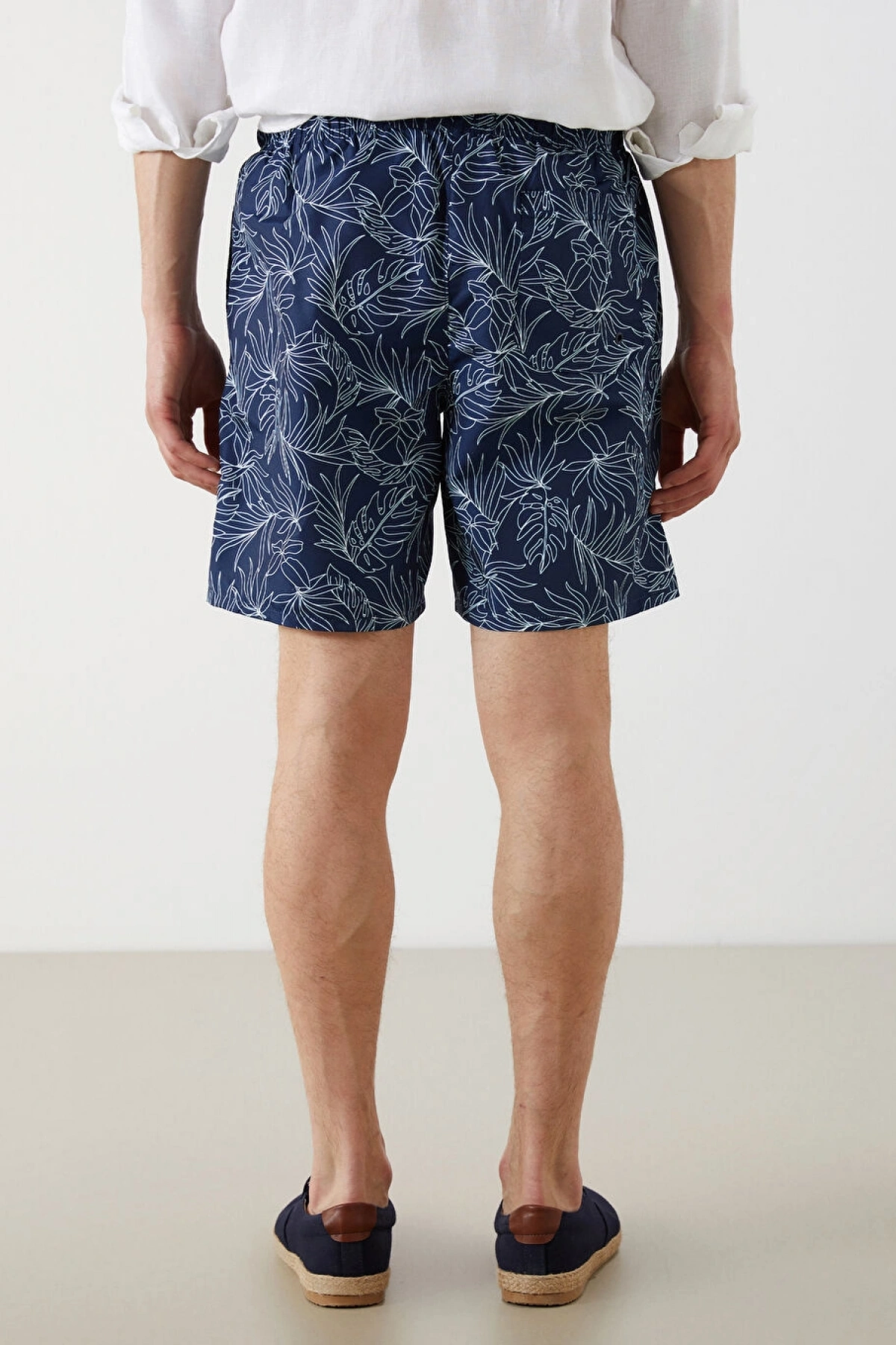 SOUTHBLUE Diz Hizası Boy Desenli Erkek Deniz Şortu