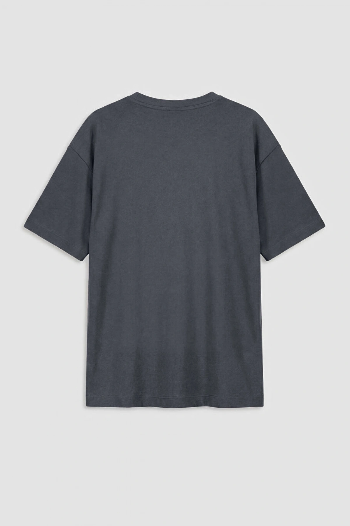 CW Kids Antrasit Bisiklet Yaka Baskılı Kız Çocuk Tişört