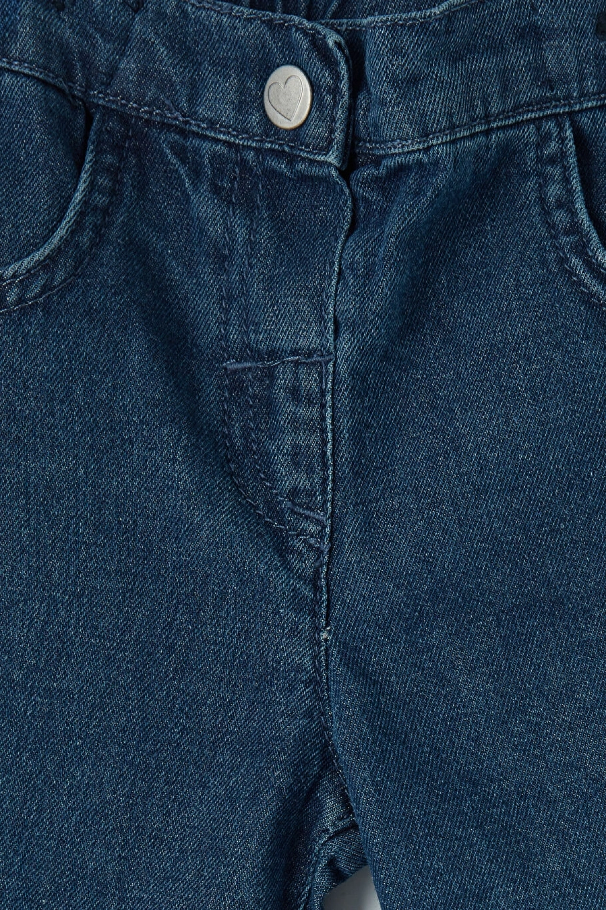 LCW baby Mavi Regular Fit Kız Bebek Jean Pantolon