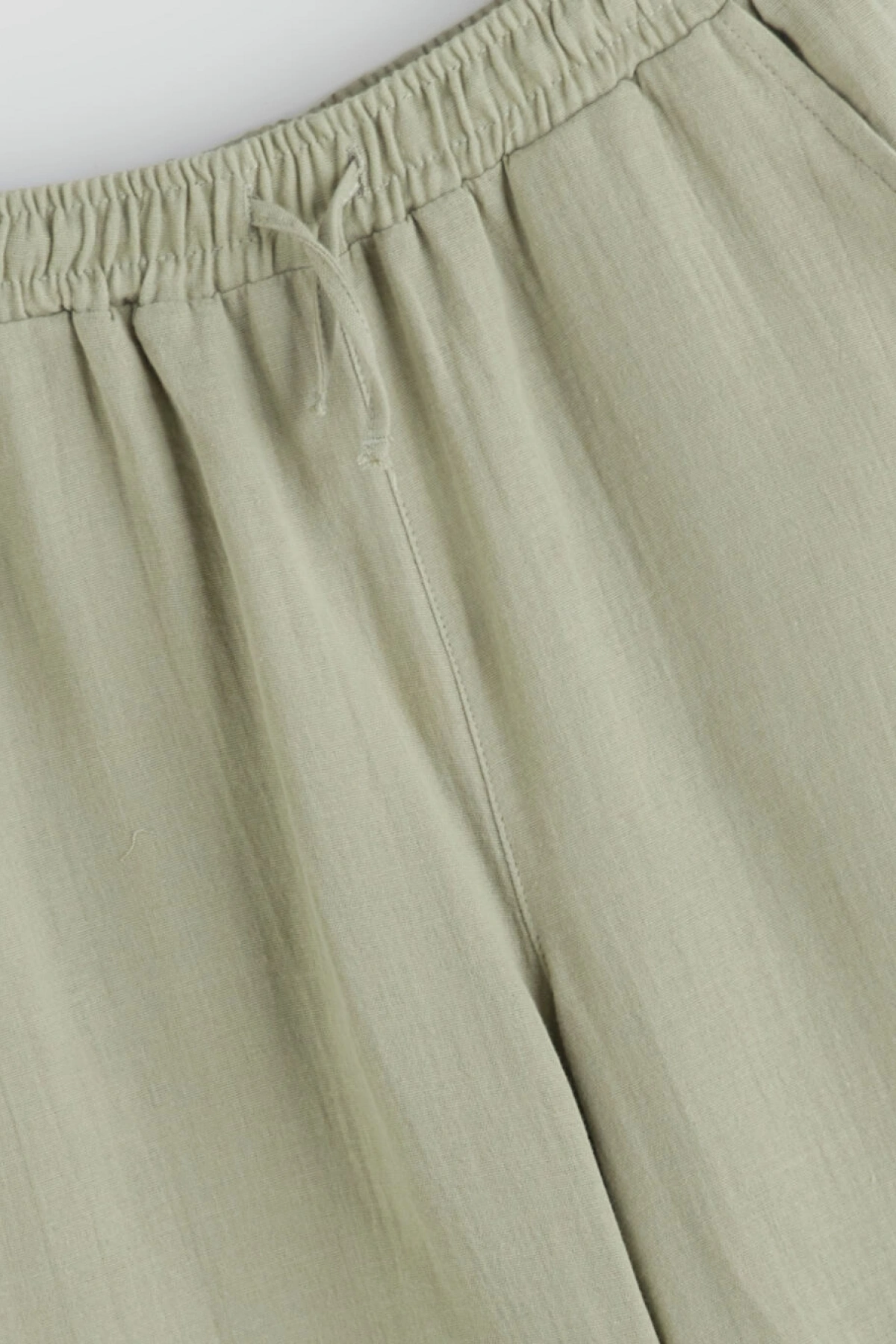 LCW Kids Haki Beli Lastikli Müslin Kız Çocuk Pantolon