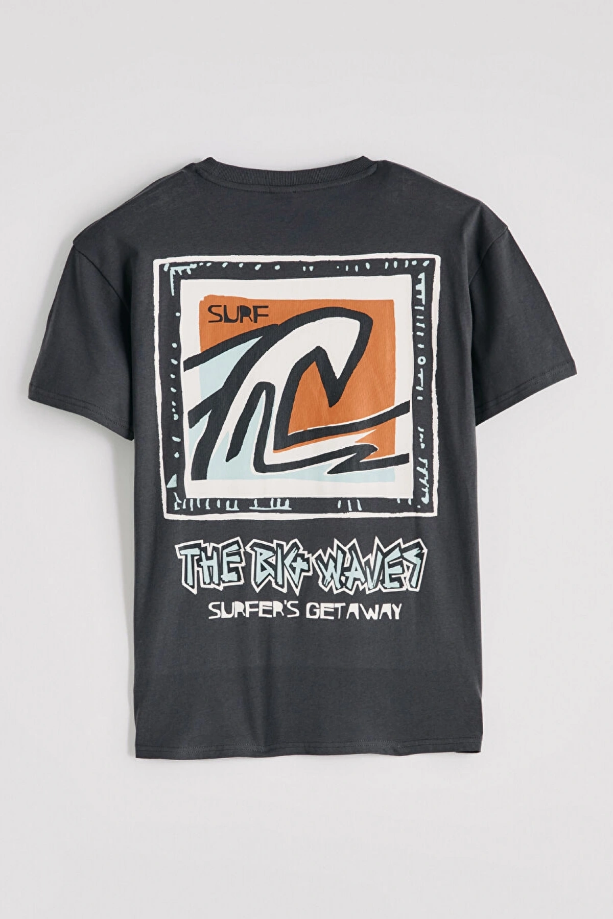 LCW Kids Antrasit Baskılı Erkek Çocuk Tişört