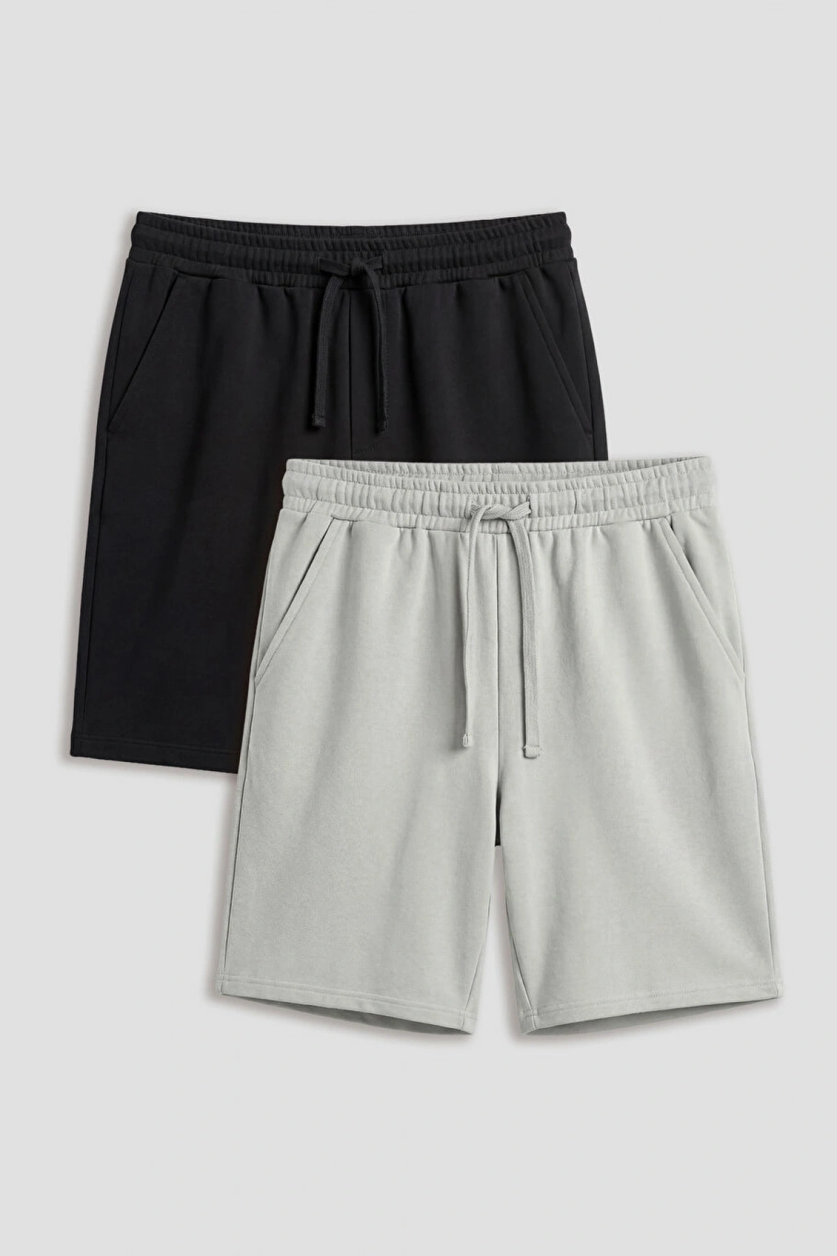 LCW Kids Siyah Beli Lastikli Erkek Çocuk Şort 2li