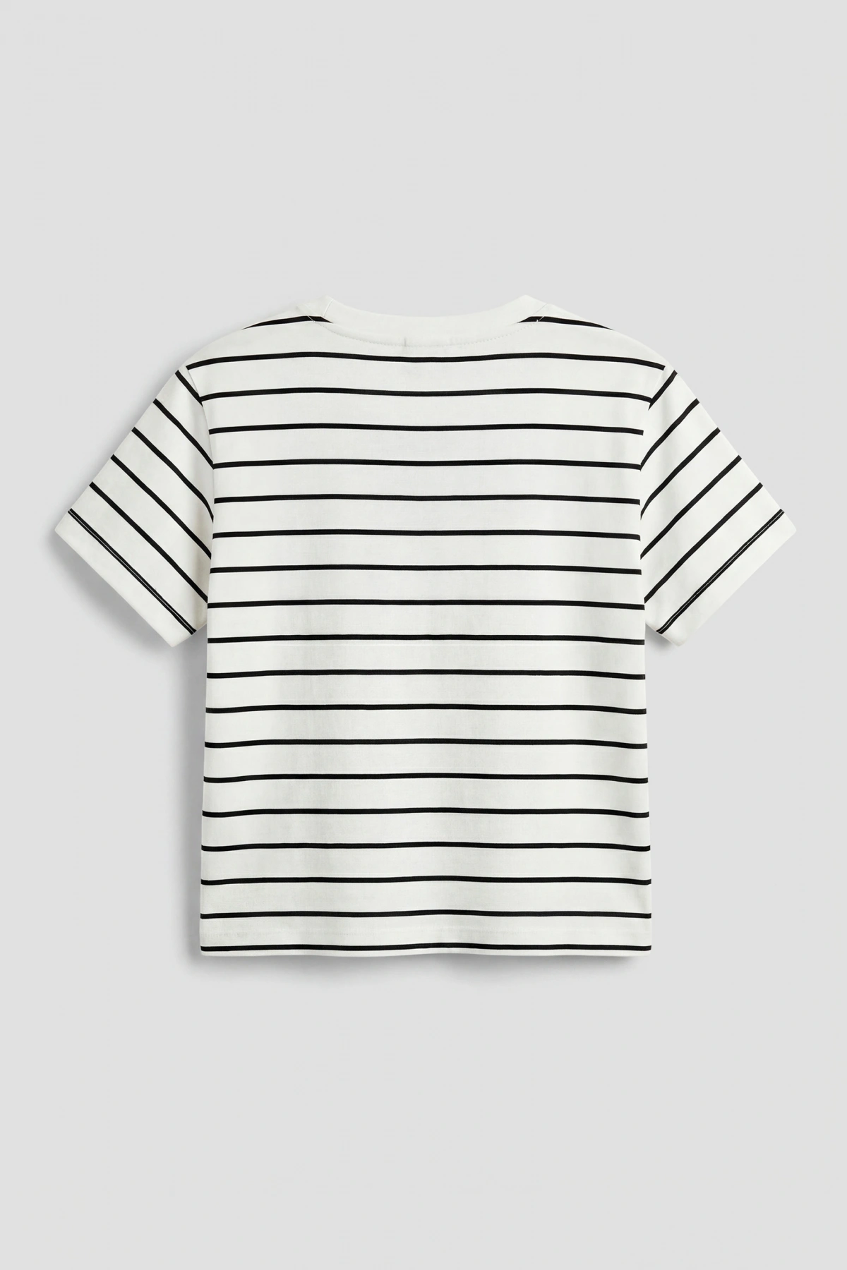 LCW baby Ekru Çizgili Erkek Bebek Tişört Ve Şort