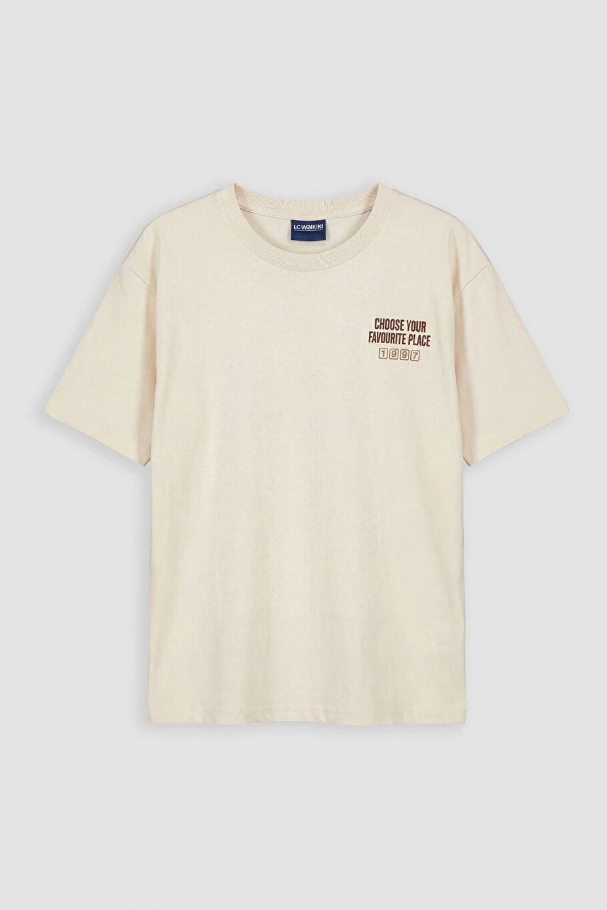 LCW Kids Kahverengi Baskılı Erkek Çocuk Tişört 2li