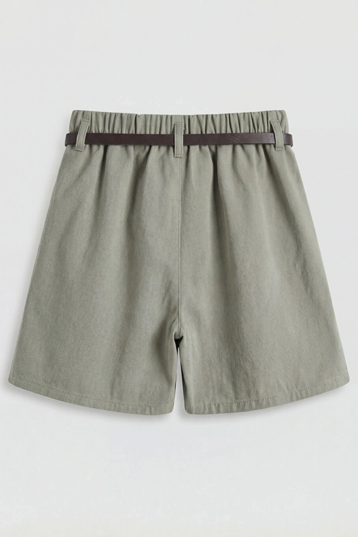 LCW Kids Haki Pileli Kız Çocuk Şort Etek