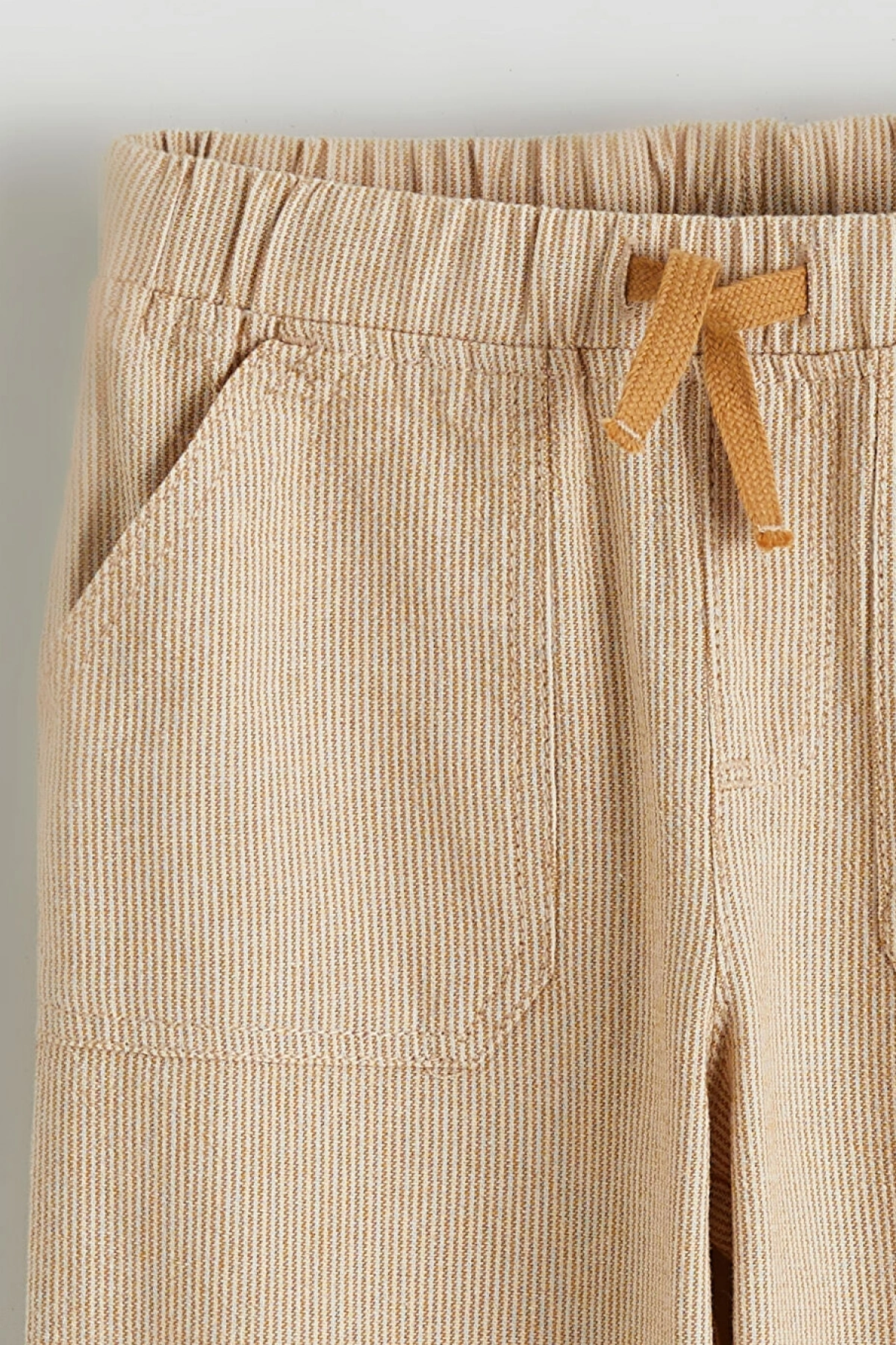 LCW Kids Kahverengi Keten Görünümlü Erkek Çocuk Pantolon