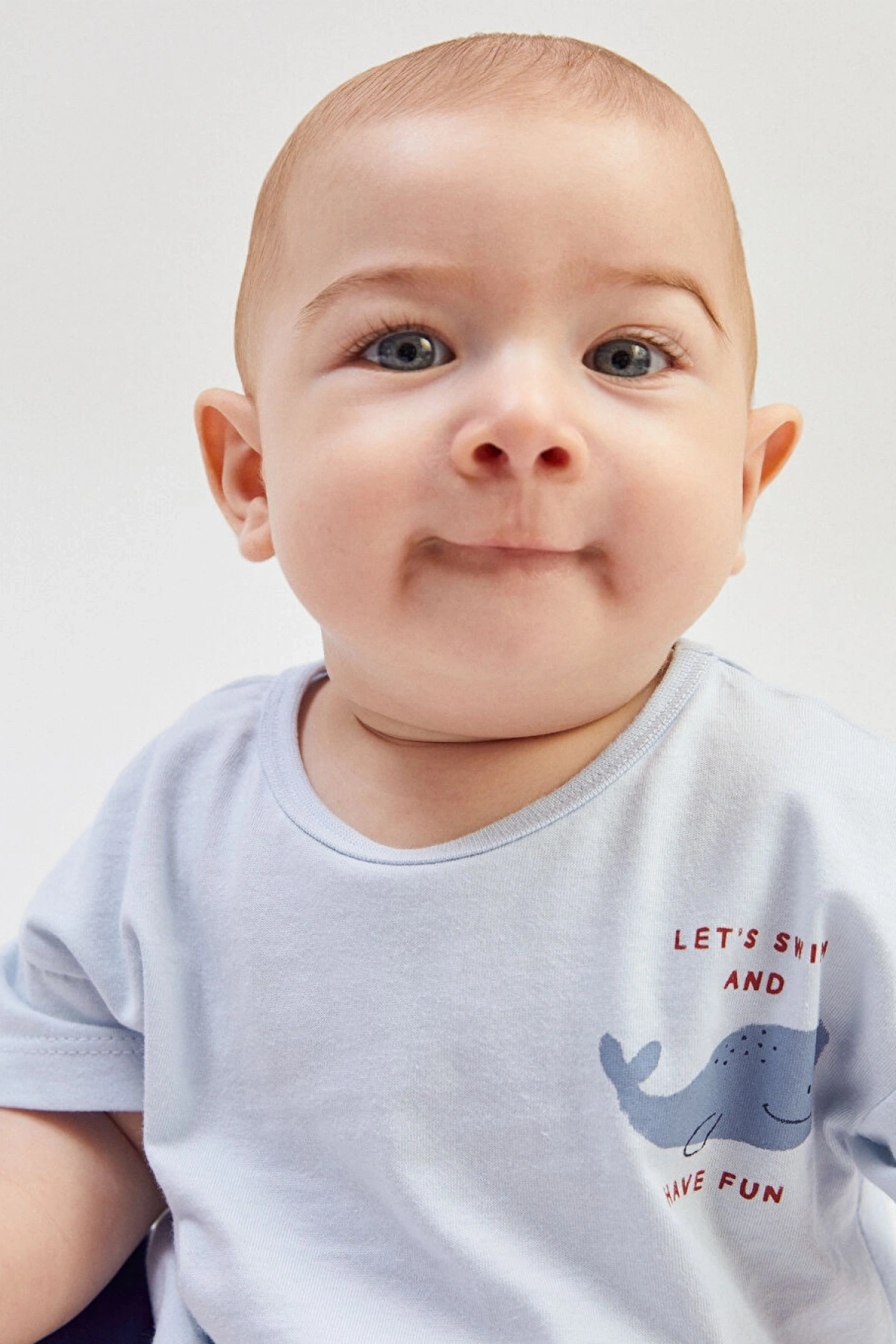 LCW baby Mavi Baskılı Erkek Bebek Şortlu Pijama Takımı