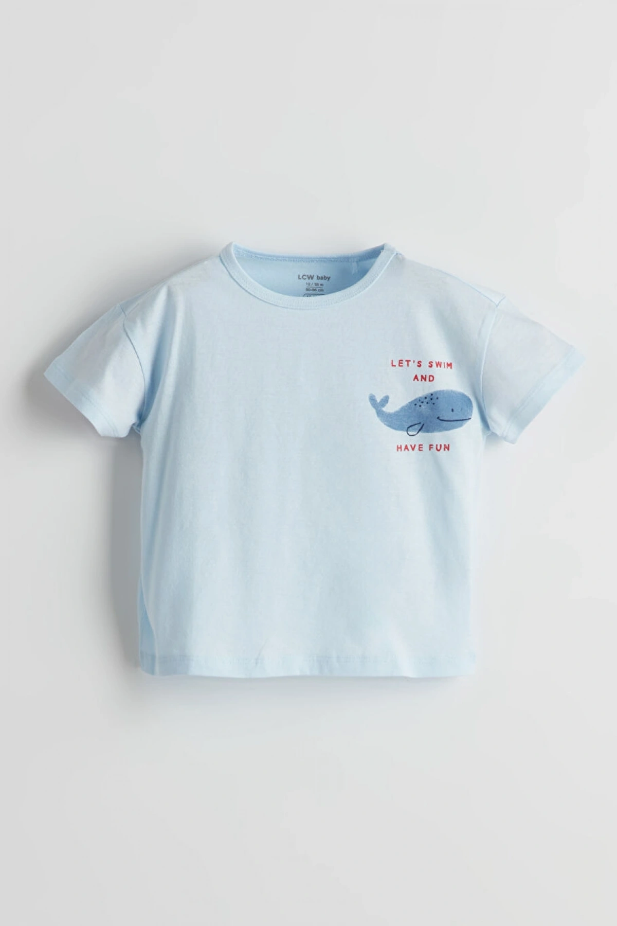 LCW baby Mavi Baskılı Erkek Bebek Şortlu Pijama Takımı