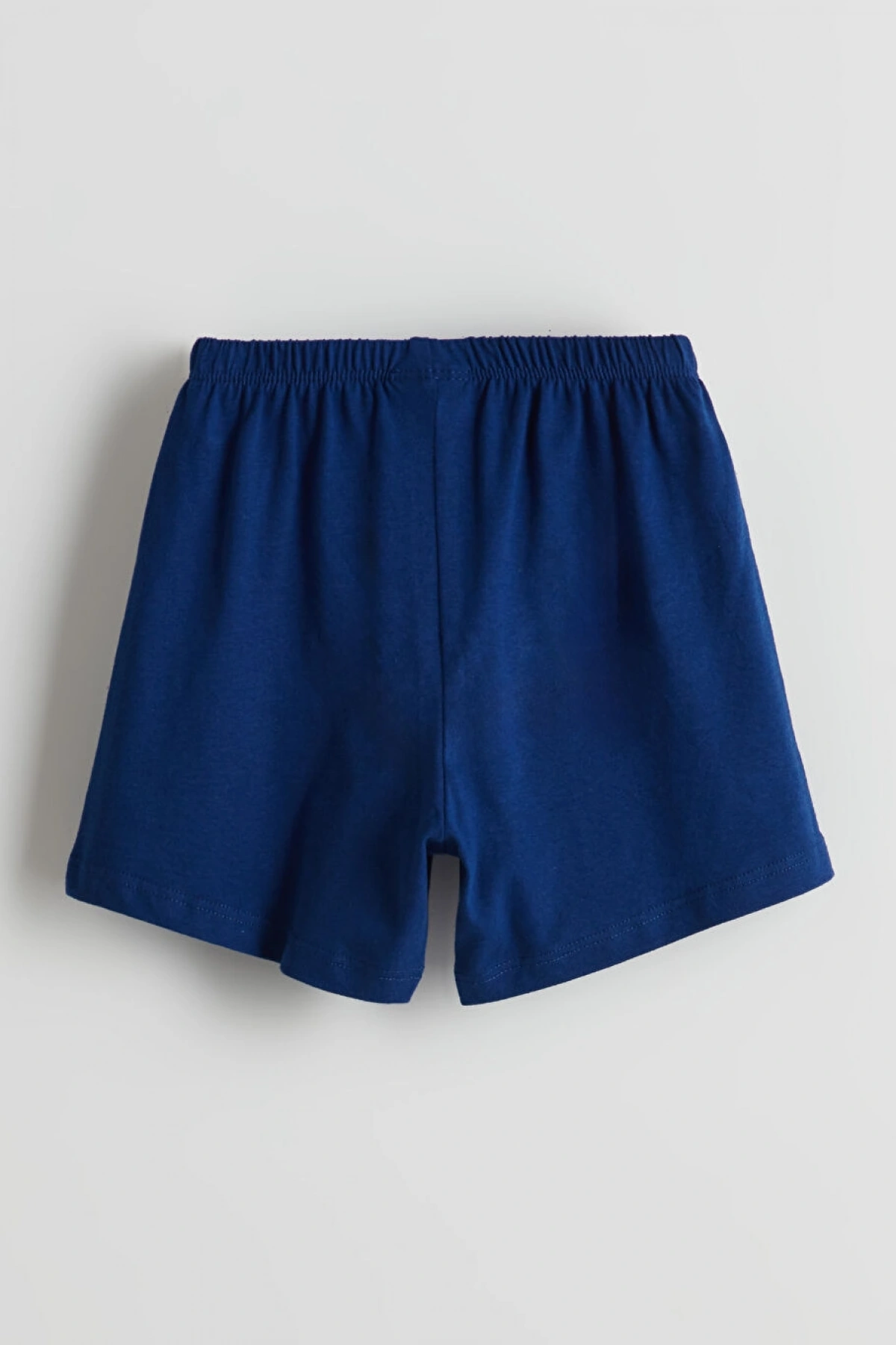 LCW baby Mavi Baskılı Erkek Bebek Şortlu Pijama Takımı