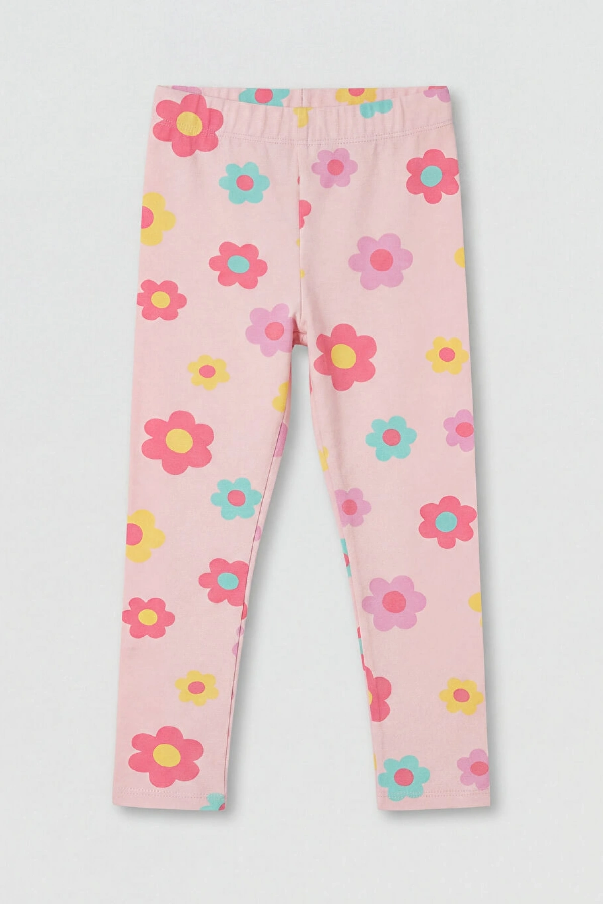 LCW Kids Pembe Çiçek Baskılı Kız Çocuk Tayt