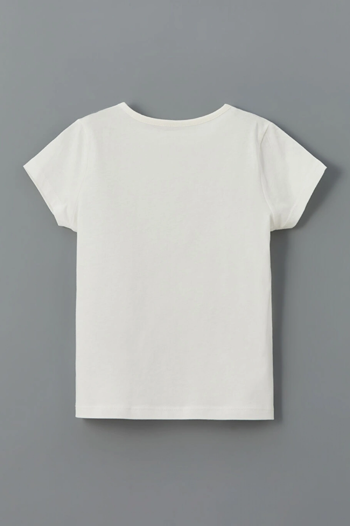 LCW baby Ekru Bisiklet Yaka Çiçekli Kız Bebek Pijama Takım 2li