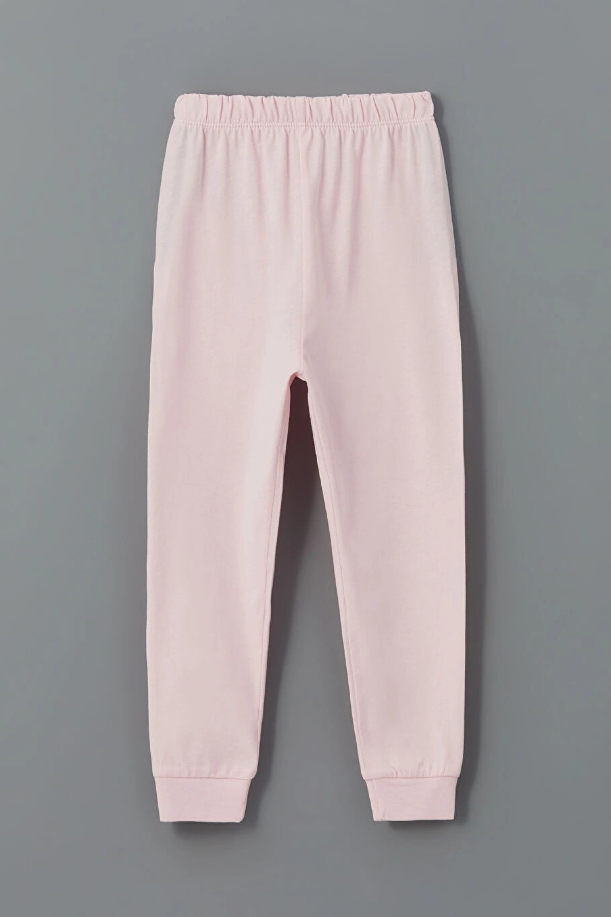 LCW baby Ekru Bisiklet Yaka Çiçekli Kız Bebek Pijama Takım 2li