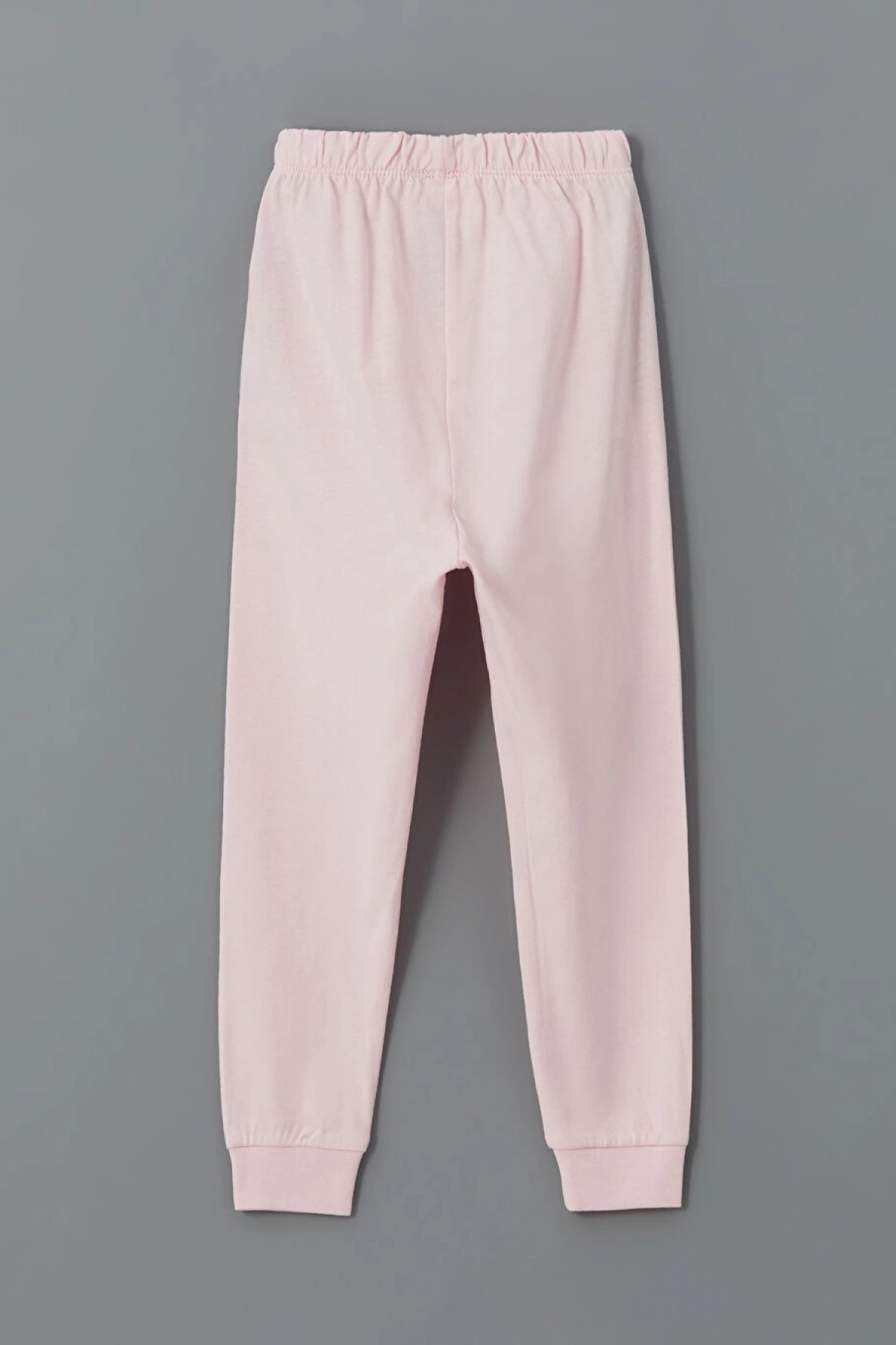 LCW baby Ekru Bisiklet Yaka Çiçekli Kız Bebek Pijama Takım 2li