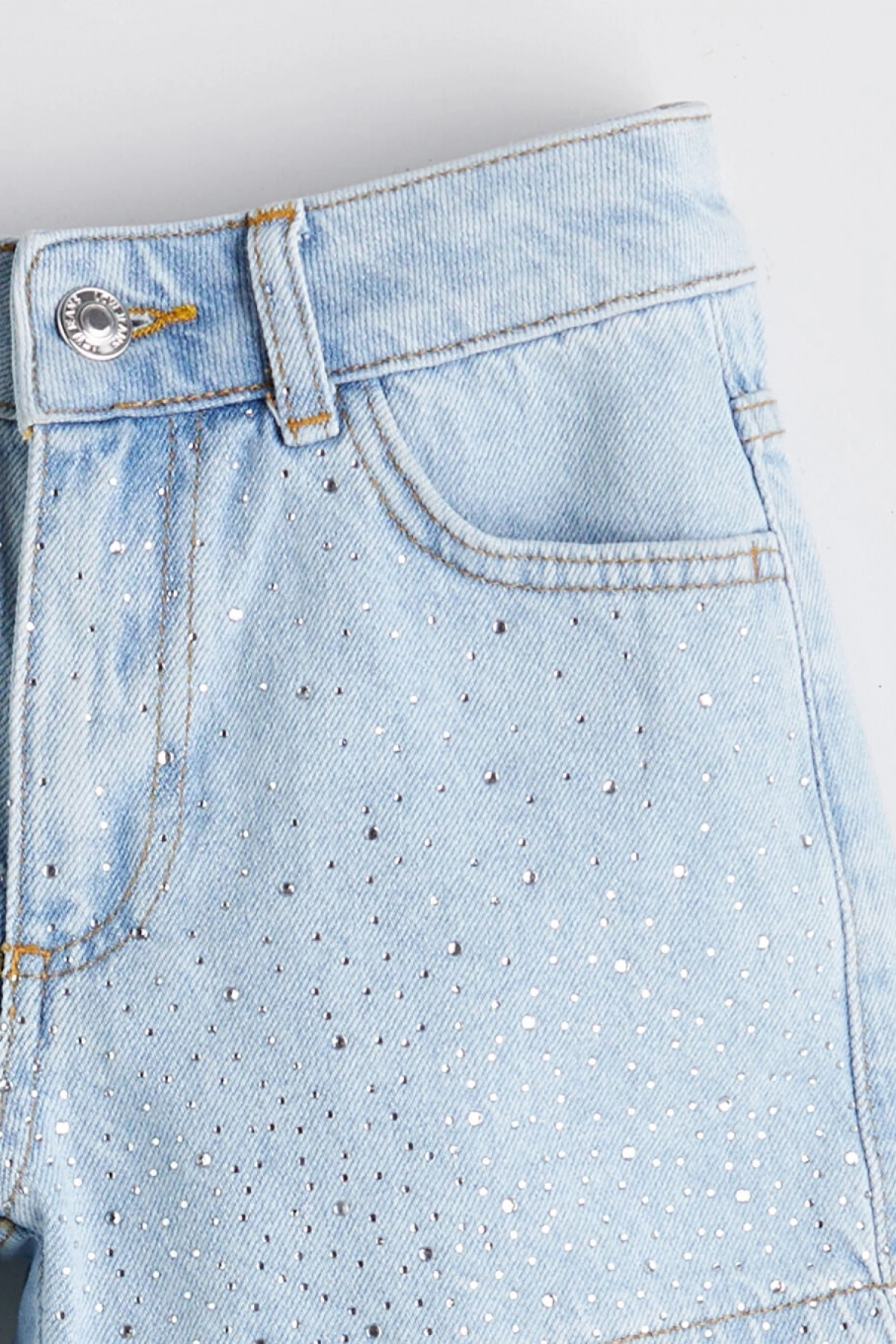 LCW Kids Mavi Taşlı Kız Çocuk Jean Şort