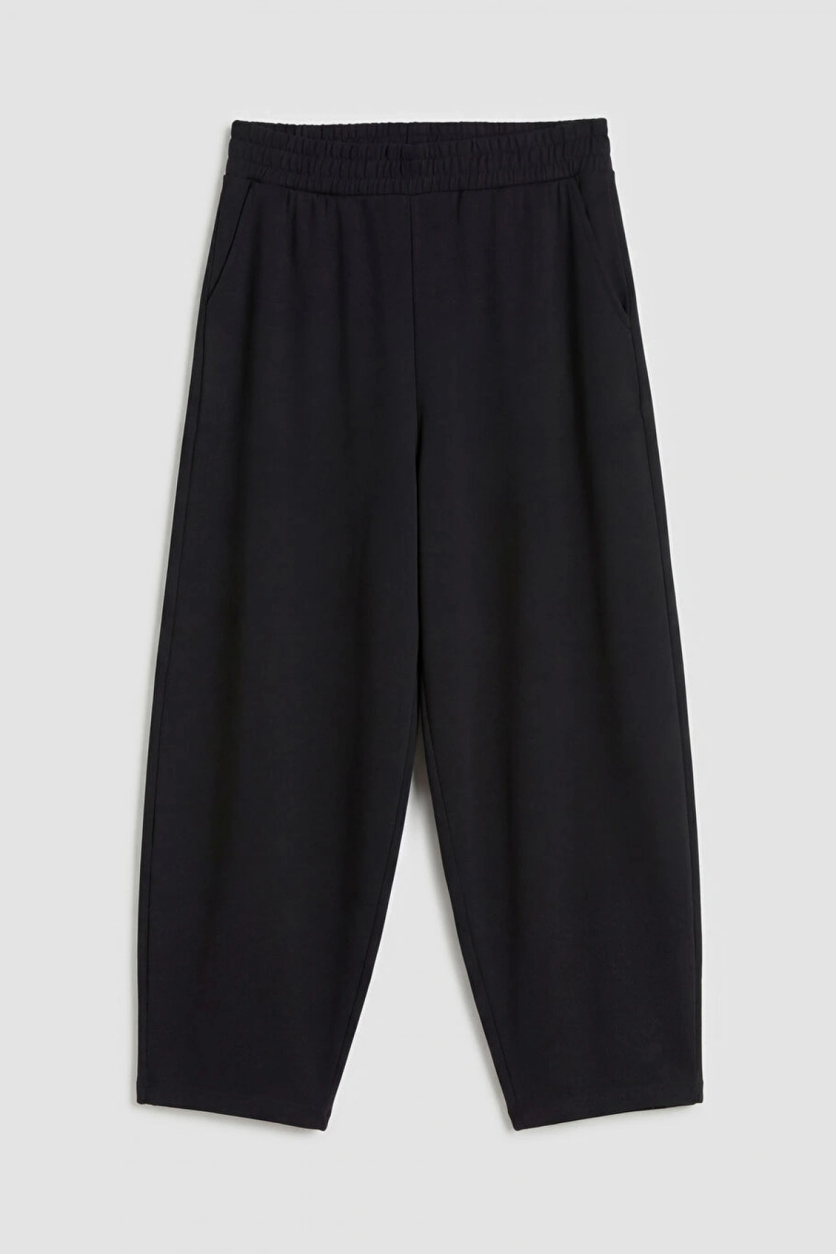 Natuvera Siyah Beli Lastikli Kadın Eşofman Altı