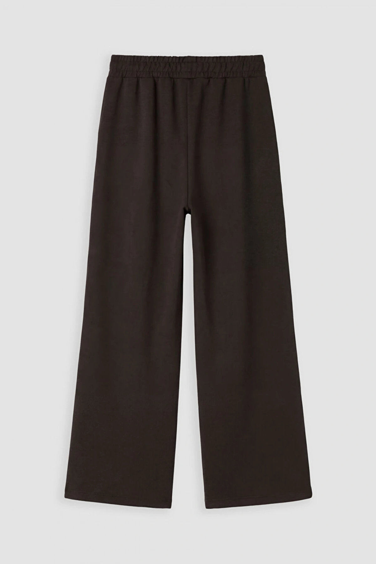 LCW Kids Kahverengi Geniş Paça Kız Çocuk Soft Touch Eşofman Altı