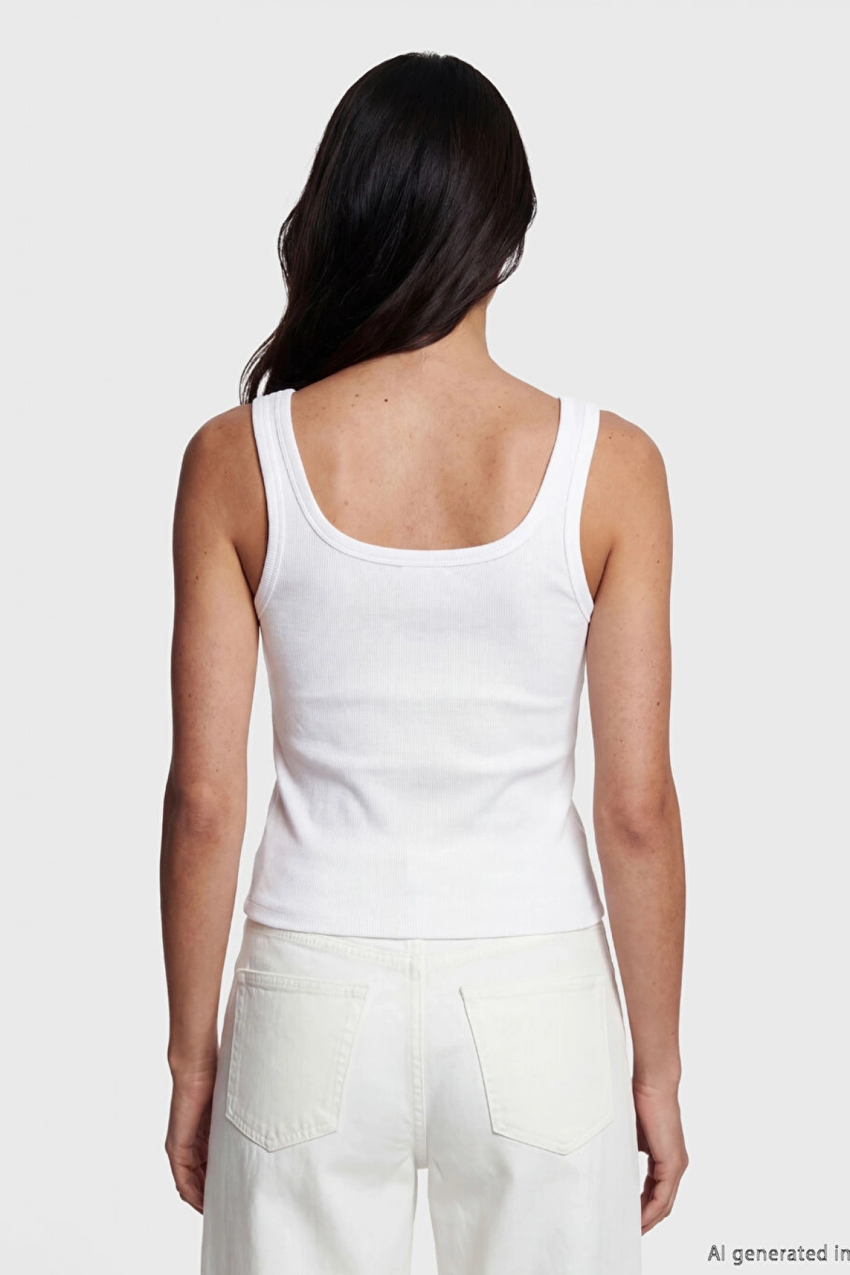 LCW Vision Beyaz Kare Yaka Kadın Atlet