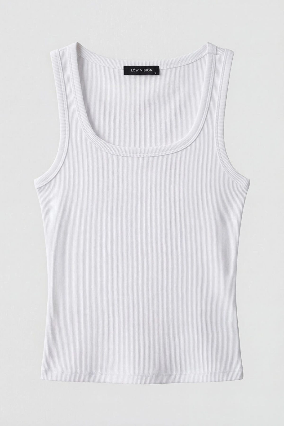 LCW Vision Beyaz Kare Yaka Kadın Atlet