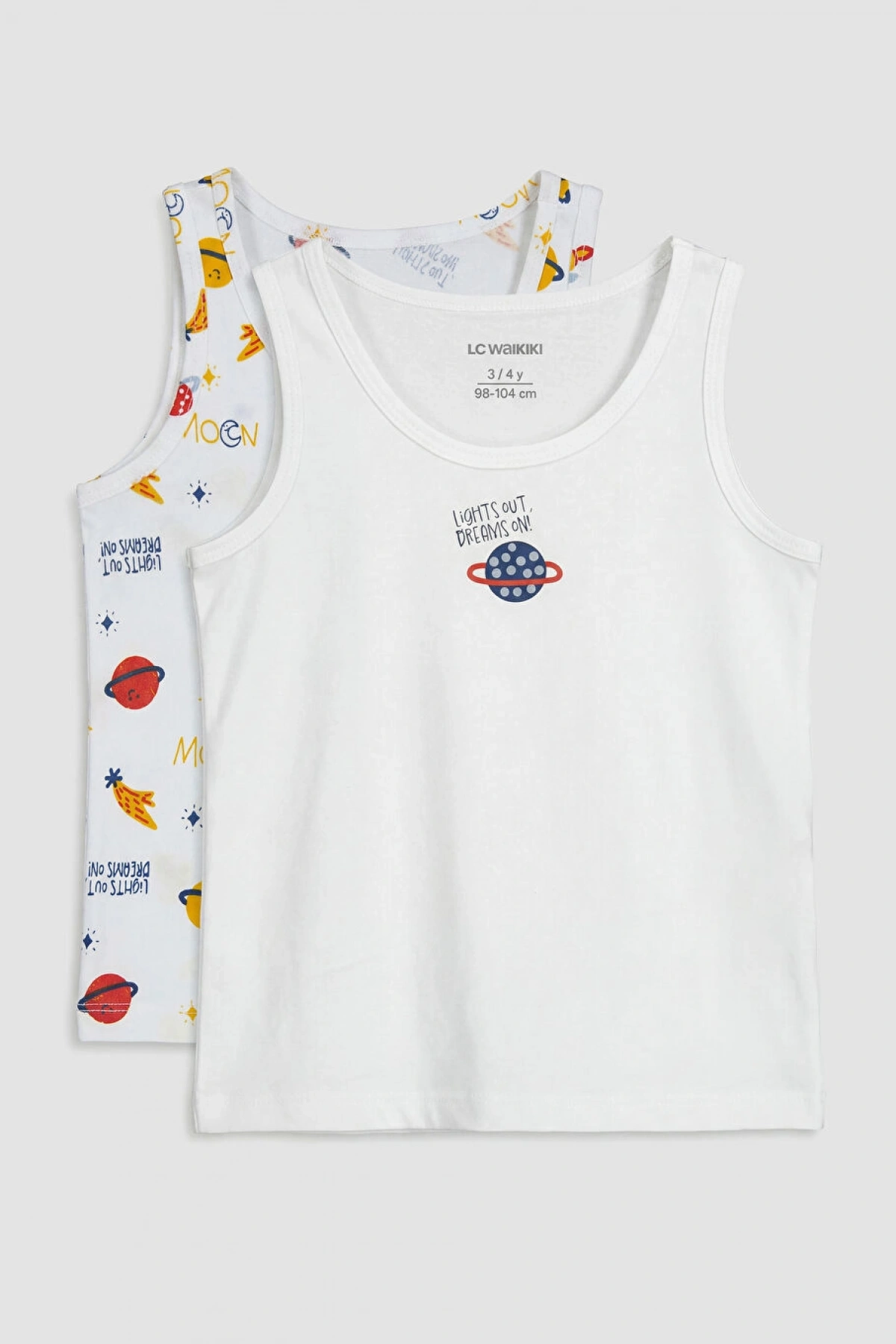 LCW Kids Beyaz Bisiklet Yaka Erkek Çocuk Atlet 2li