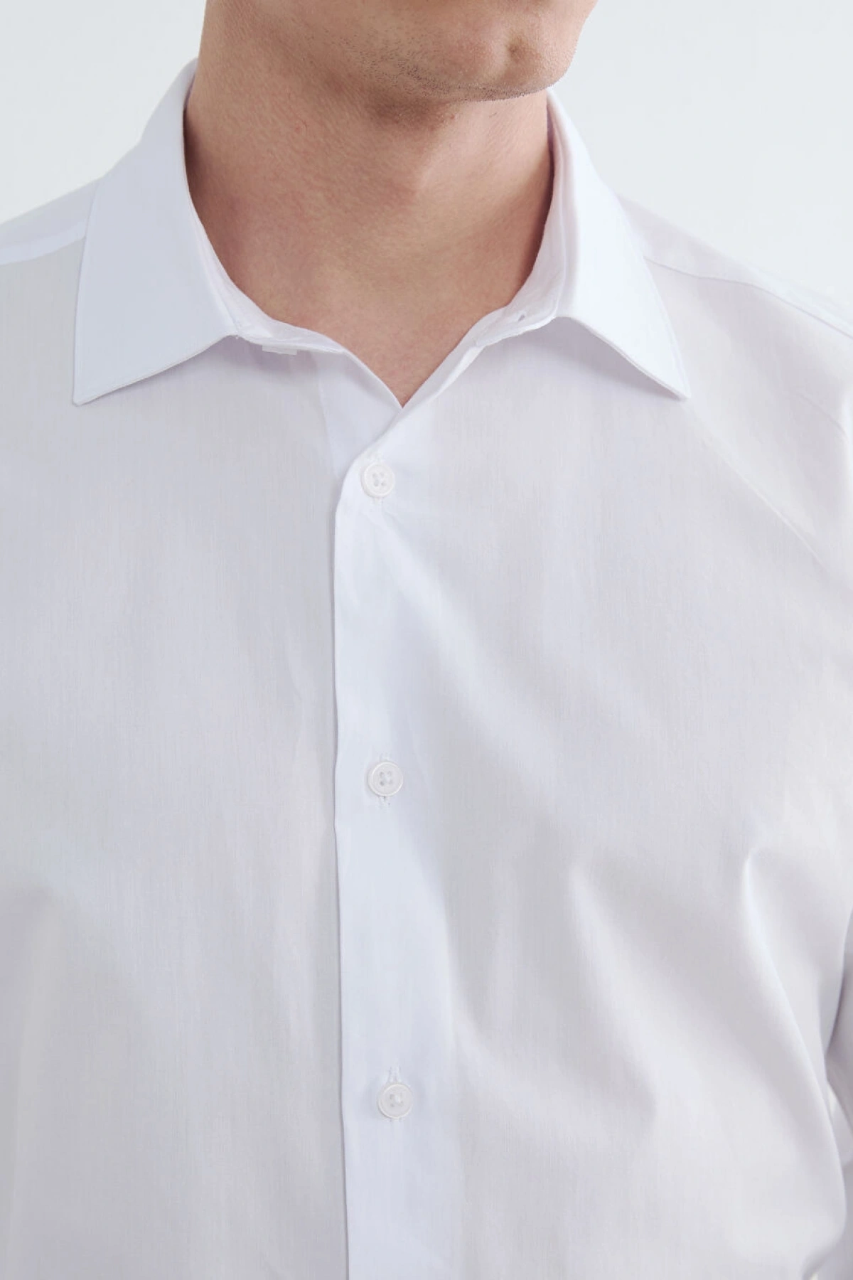 LCW Vision Beyaz Slim Fit Erkek Gömlek