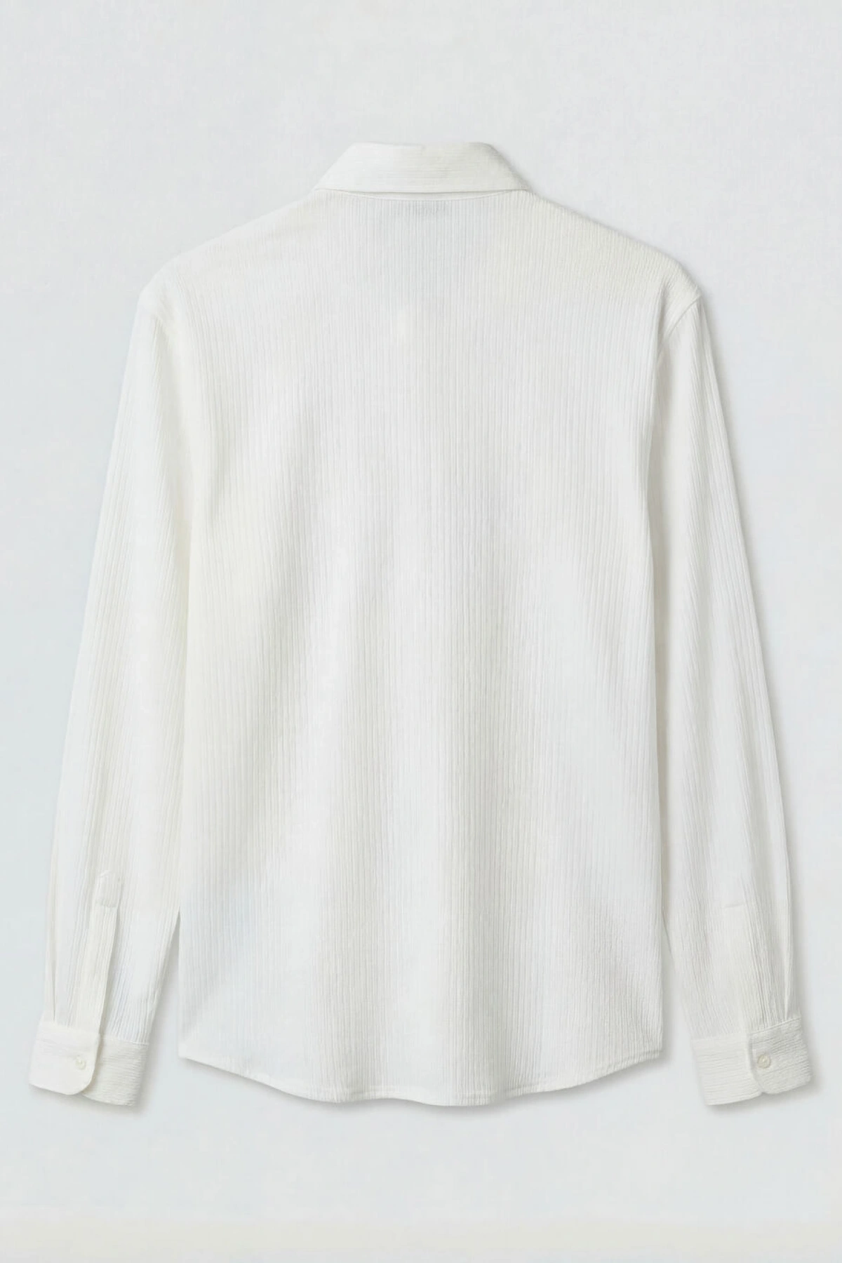 LCW Vision Beyaz Slim Fit Erkek Dokulu Gömlek