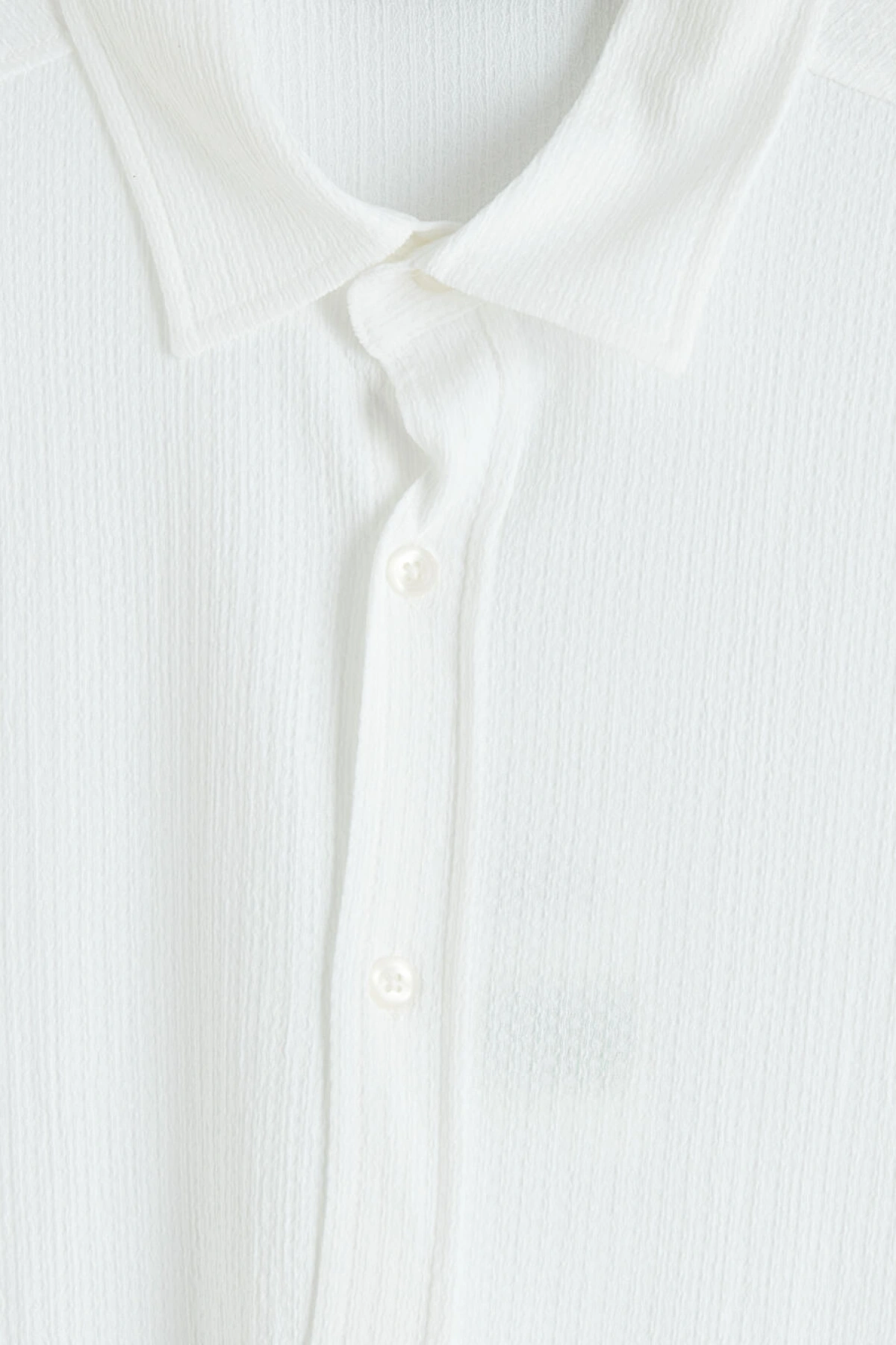 LCW Vision Beyaz Slim Fit Erkek Dokulu Gömlek