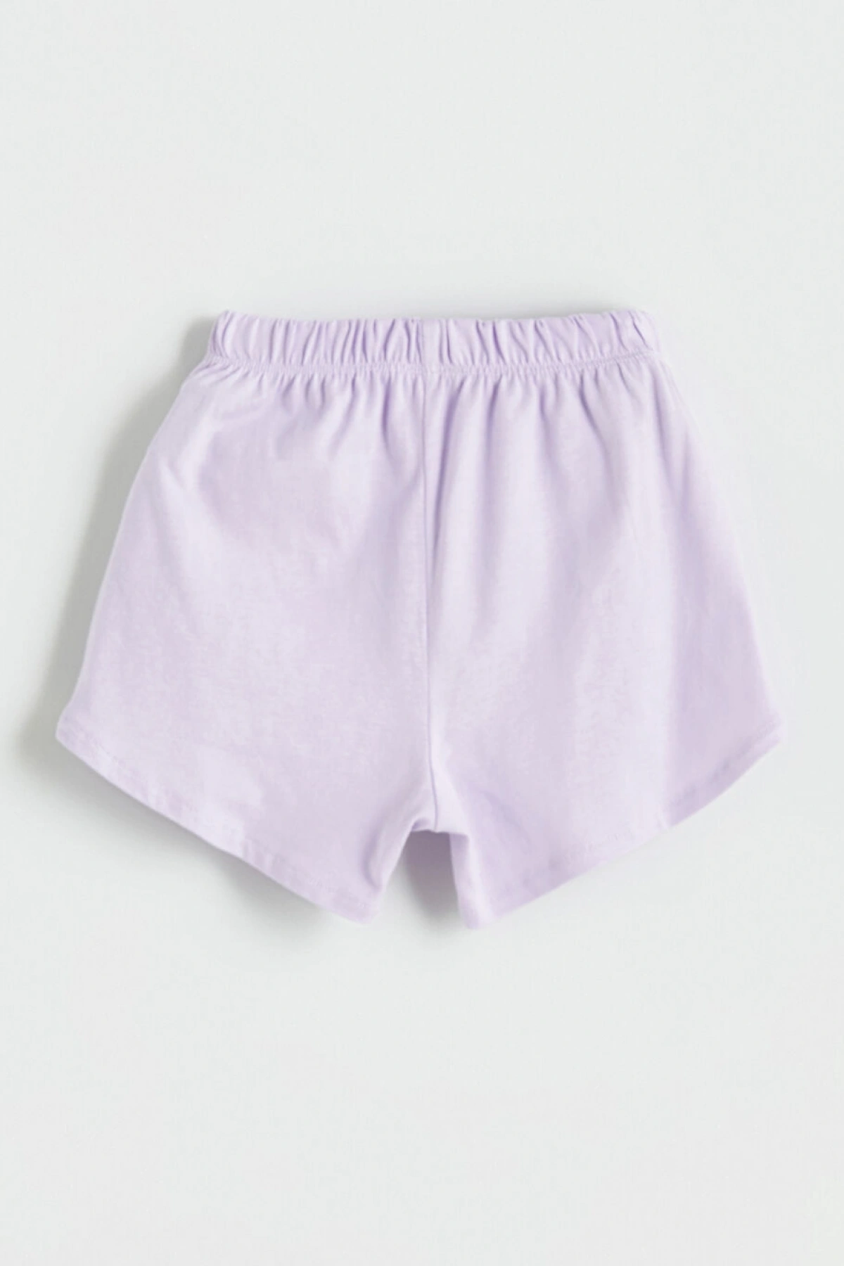 LCW baby Pembe Bisiklet Yaka Baskılı Kız Bebek Tişört Ve Şort 2li