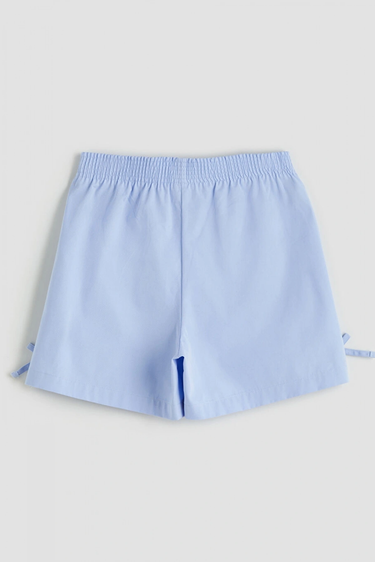 LCW Kids Mavi Beli Lastikli Fiyonk Detaylı Kız Çocuk Şort