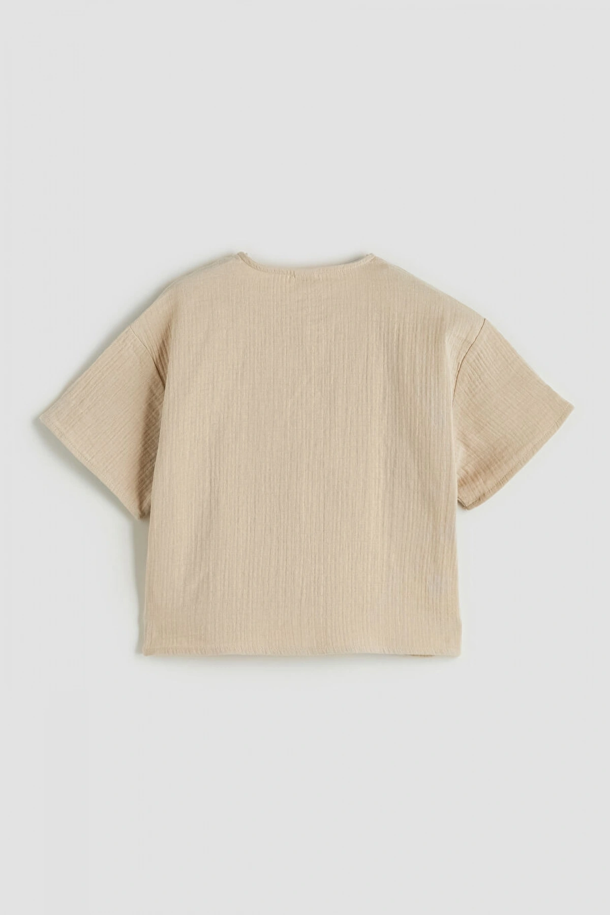 LCW Kids Bej Kısa Kollu Müslin Kız Çocuk Gömlek